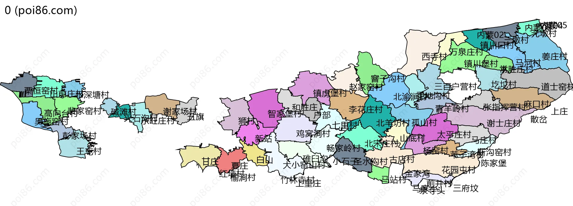 0边界地图(五级行政区划)
