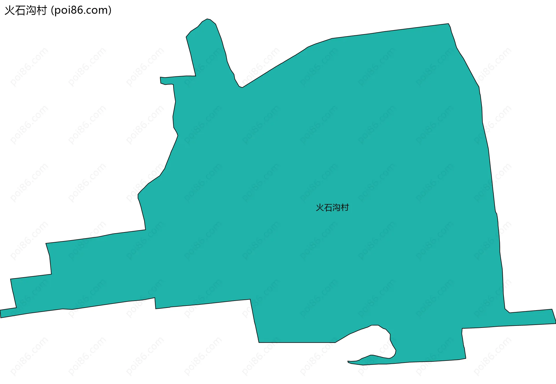 火石沟村边界地图