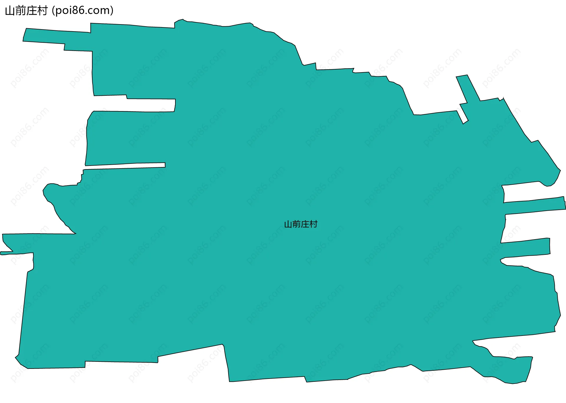 山前庄村边界地图