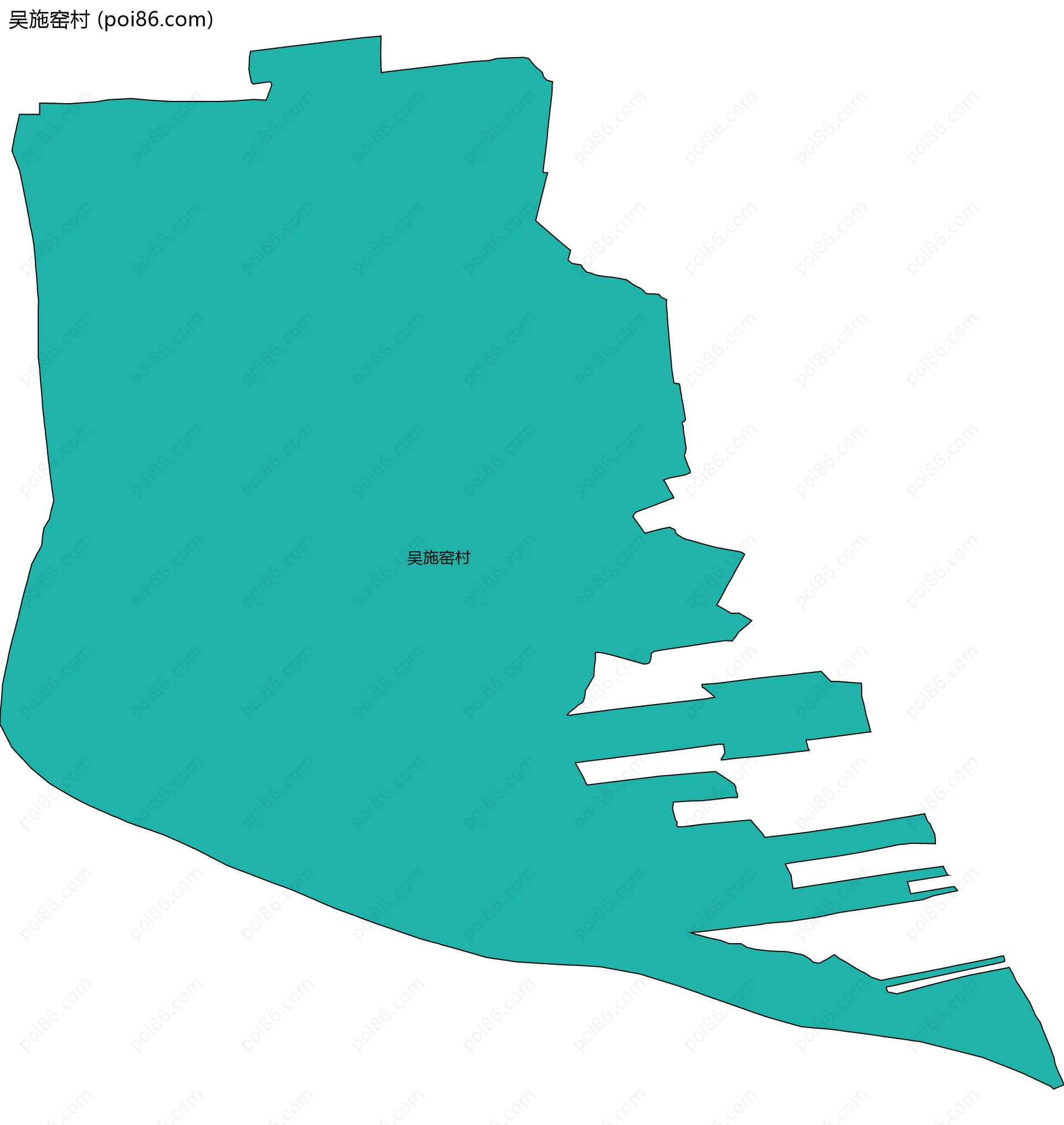 吴施窑村边界地图
