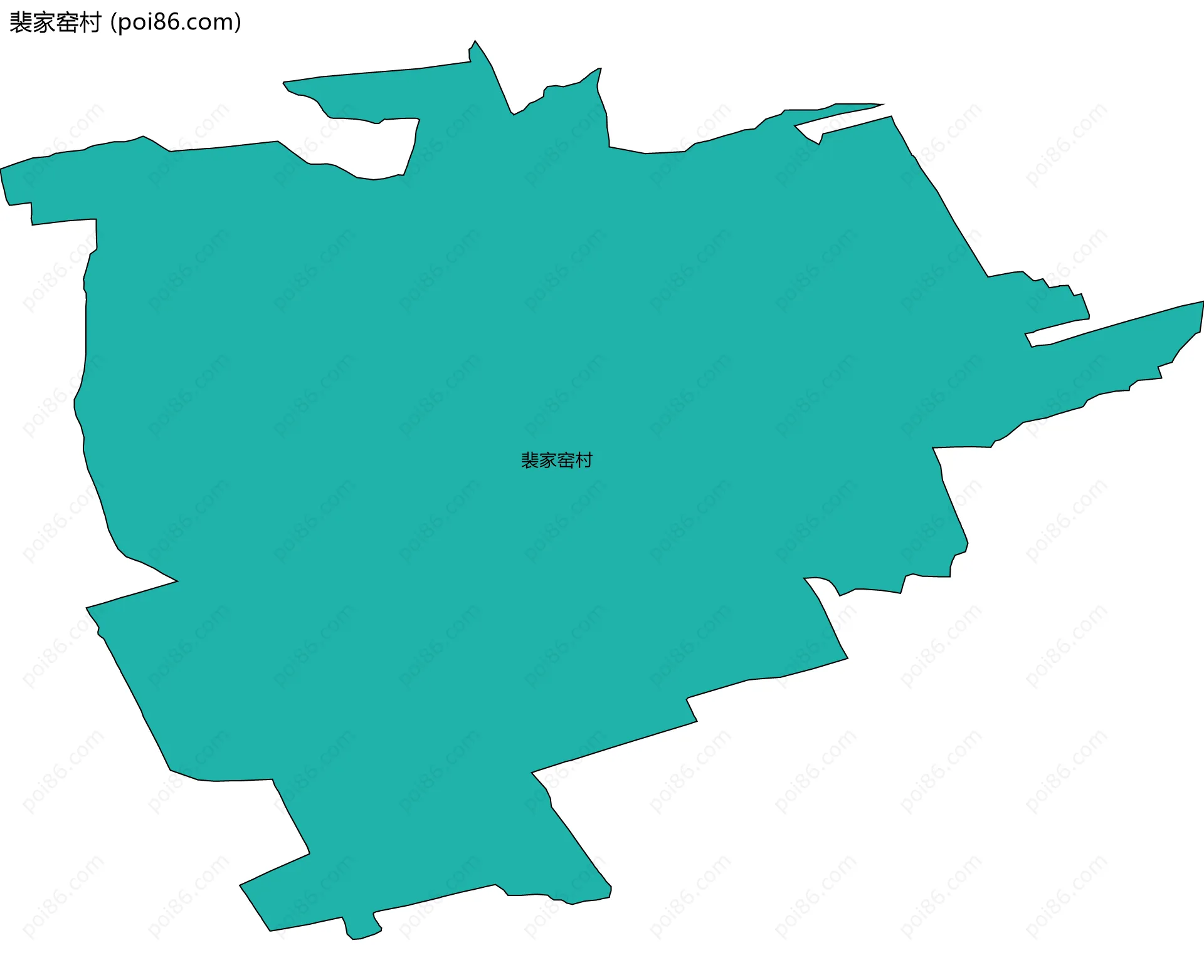 裴家窑村边界地图