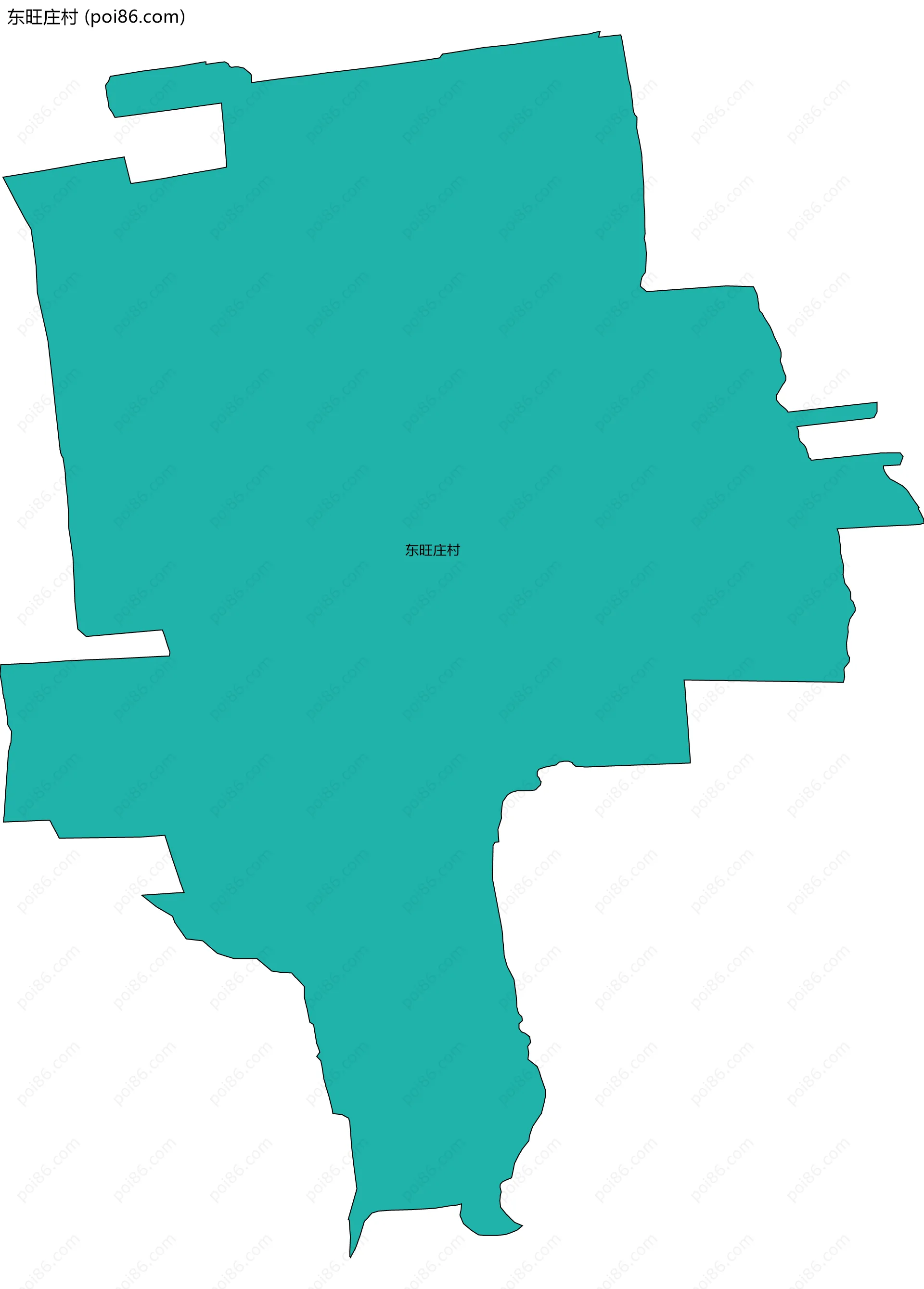 东旺庄村边界地图