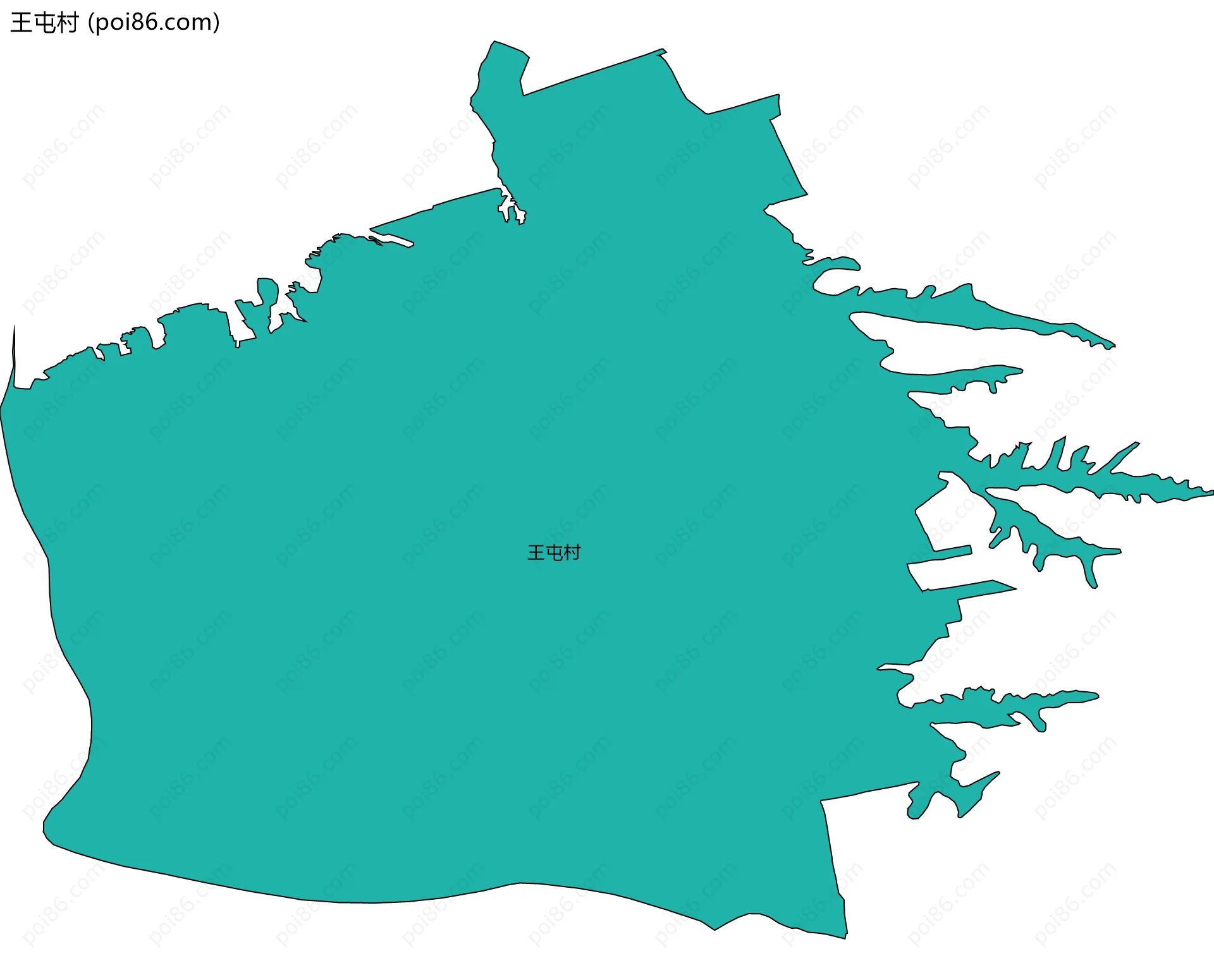 王屯村边界地图