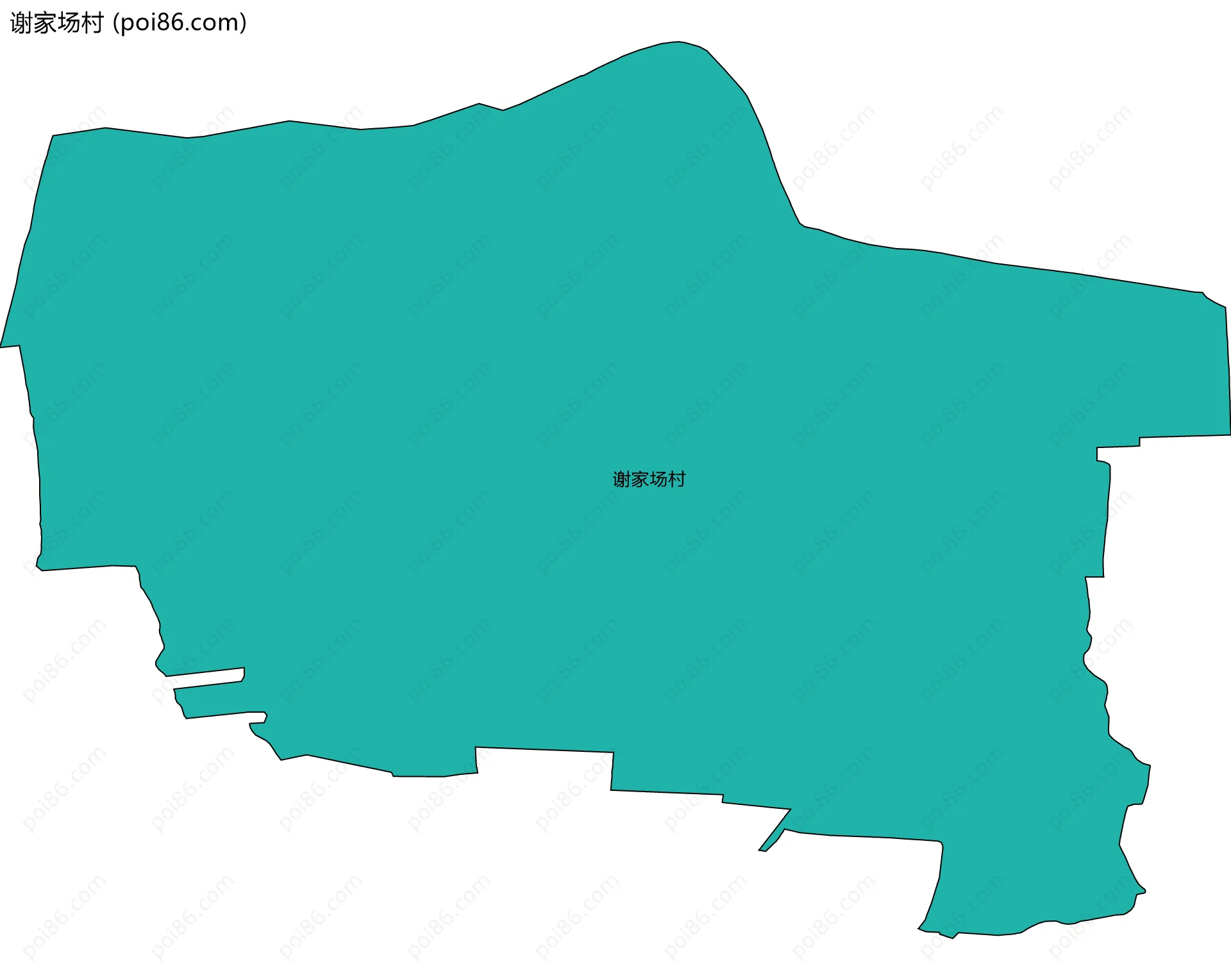 谢家场村边界地图
