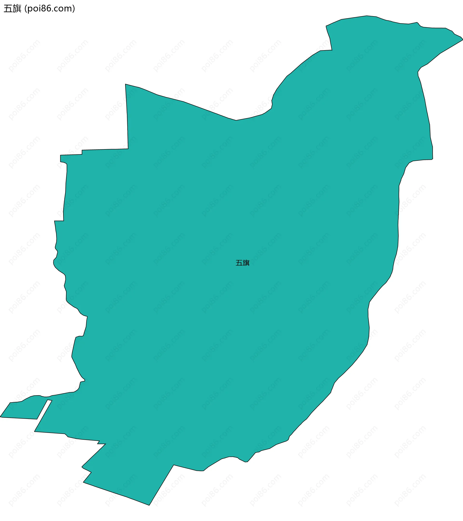 五旗边界地图