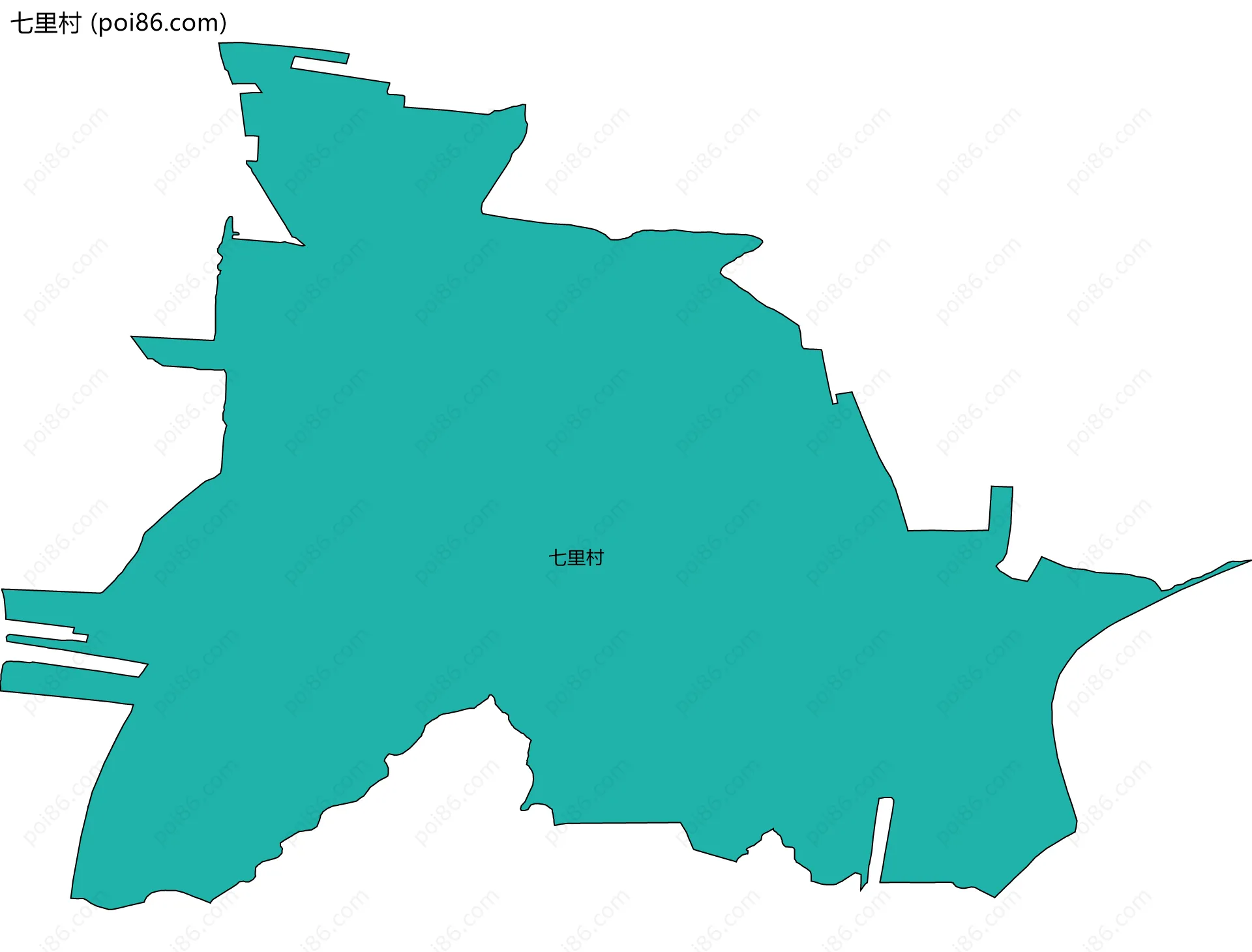 七里村边界地图