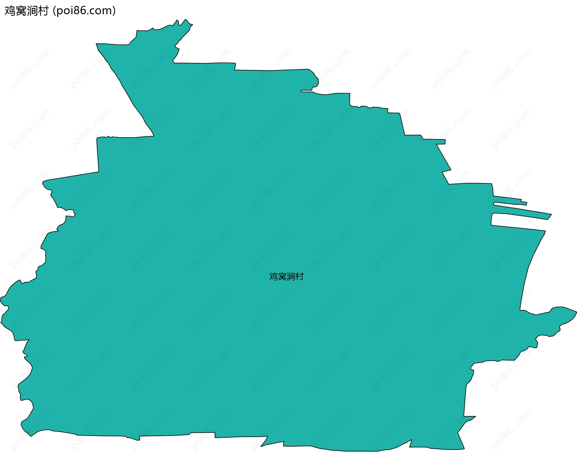 鸡窝涧村边界地图