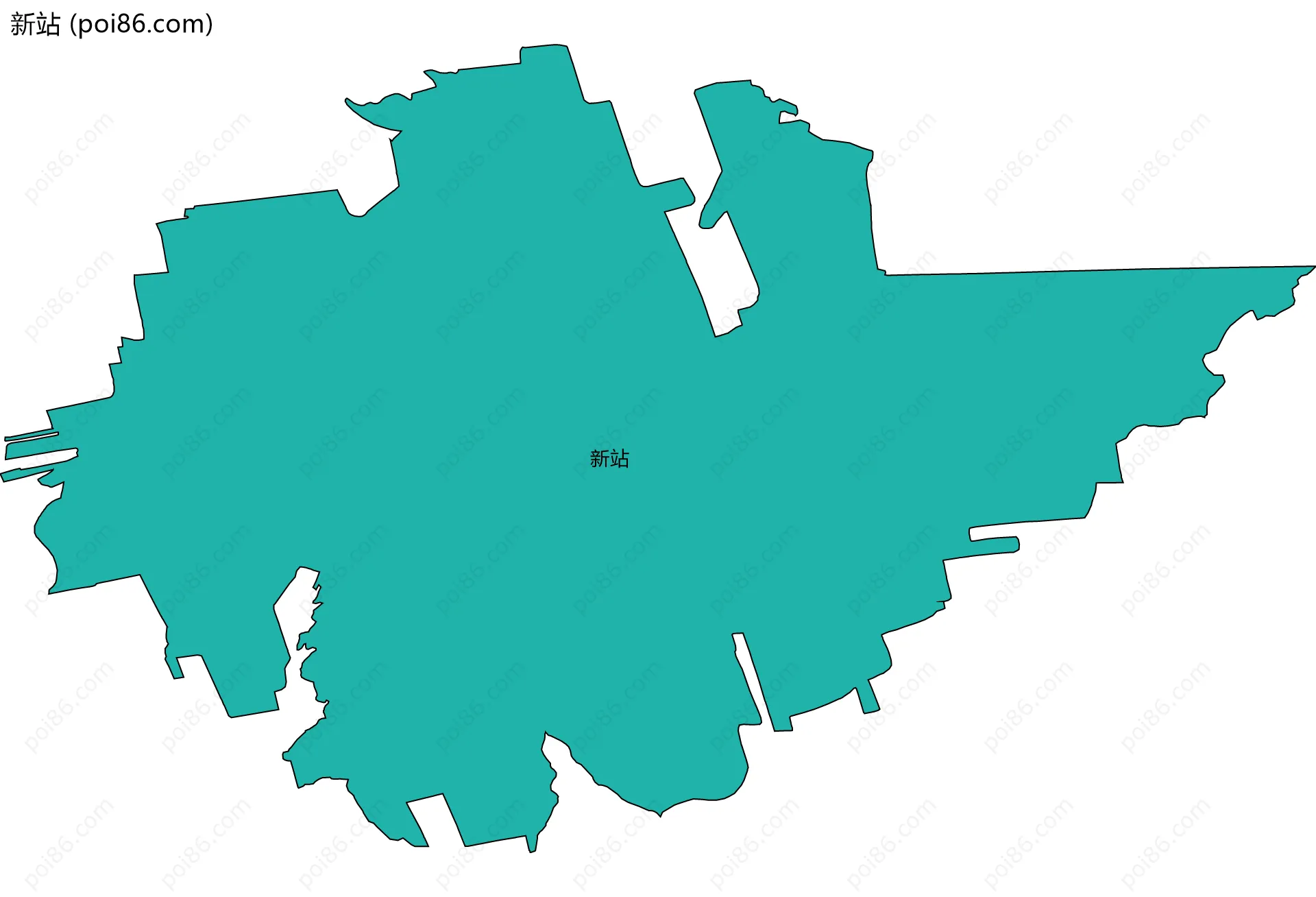 新站边界地图