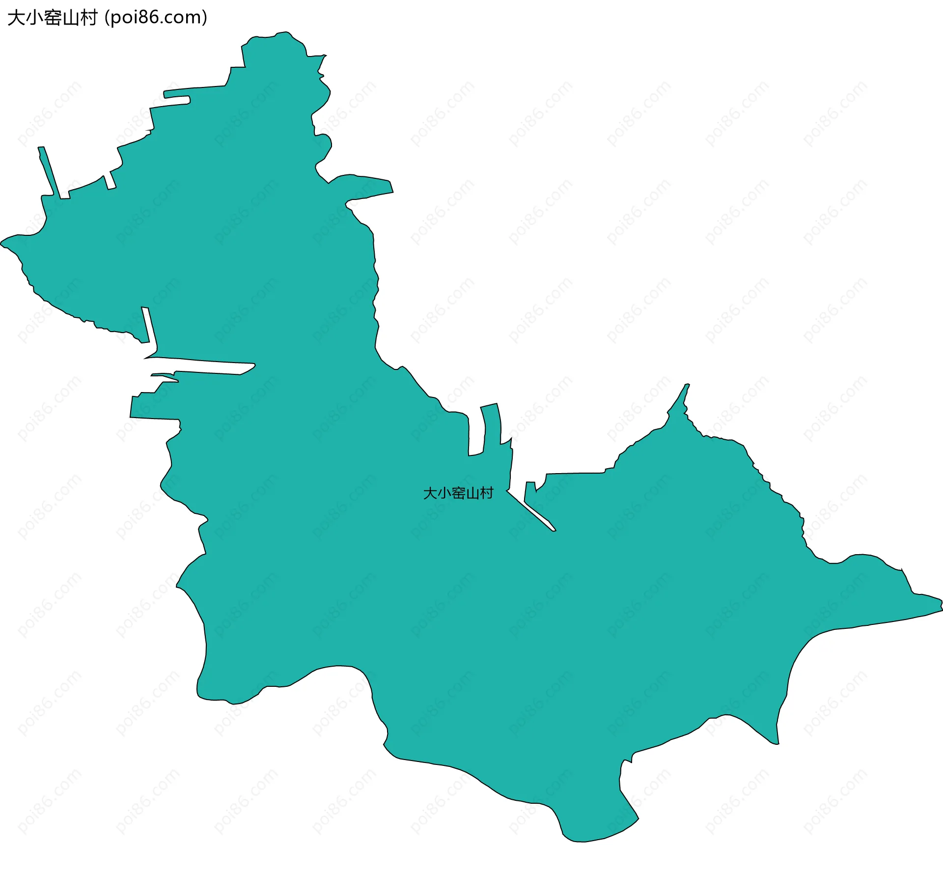 大小窑山村边界地图