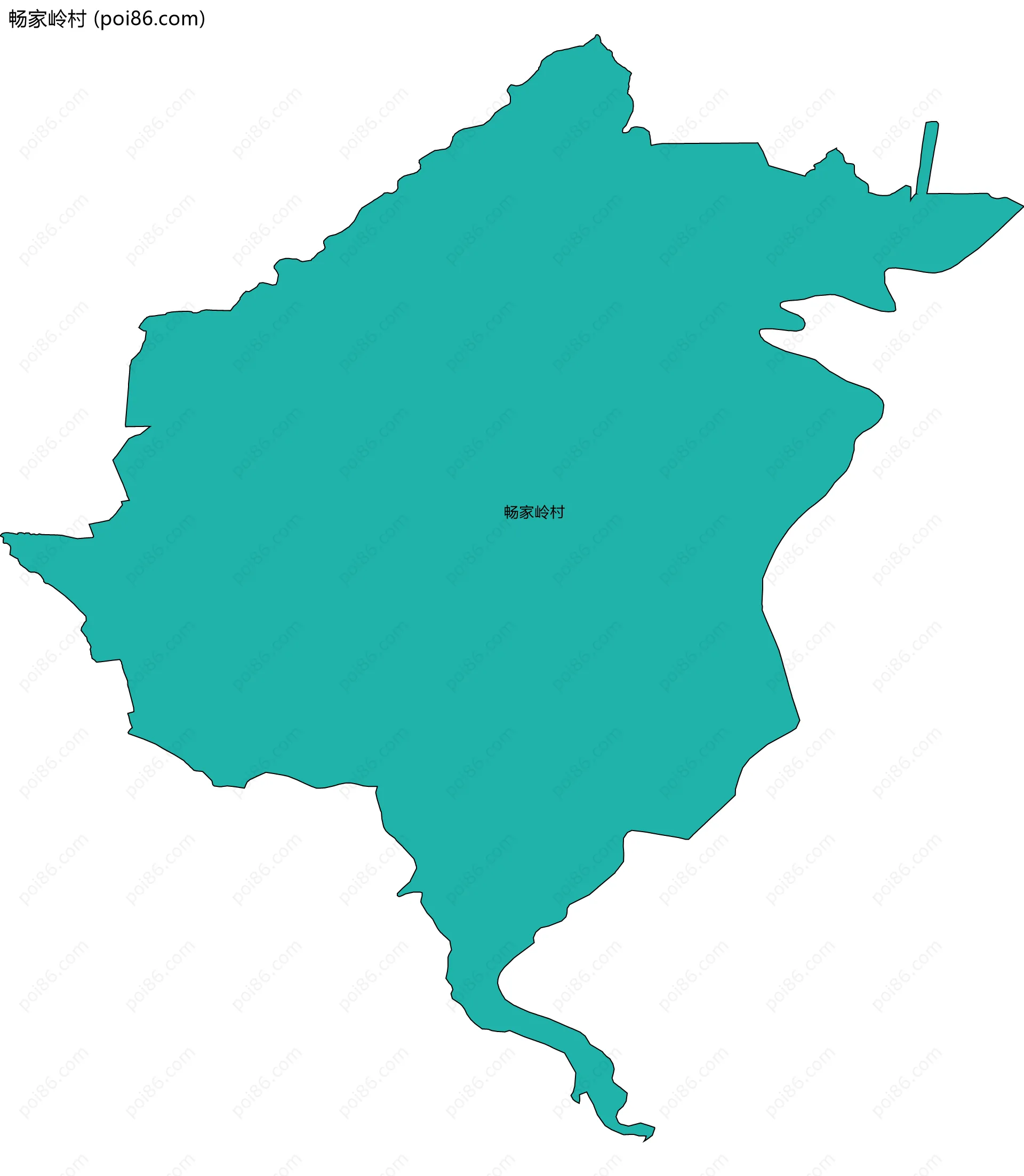 畅家岭村边界地图