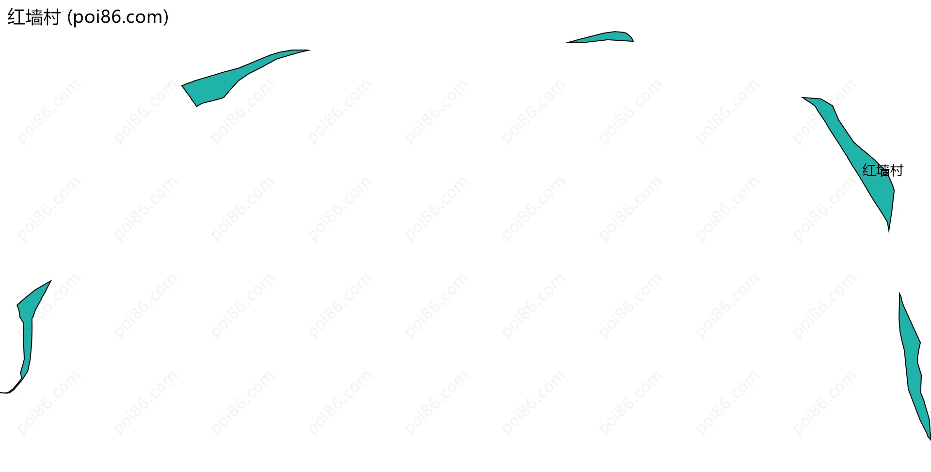 红墙村边界地图