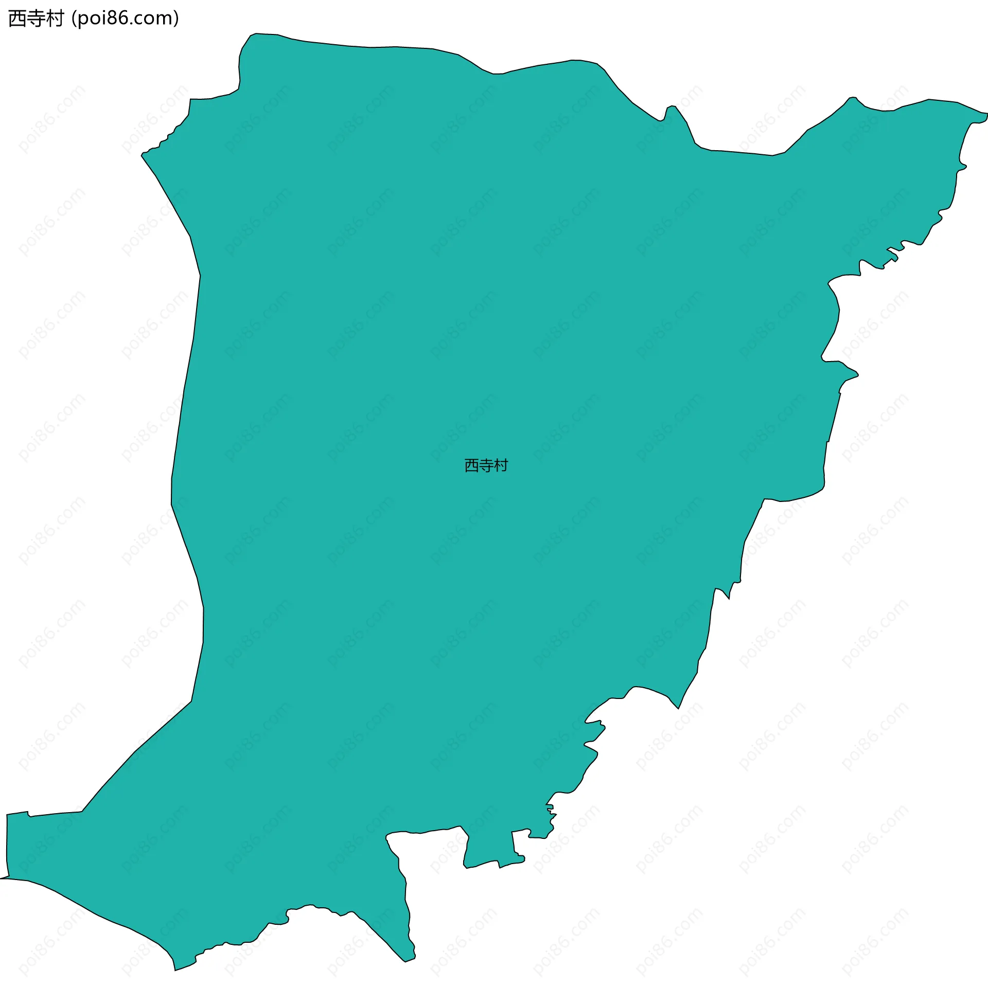 西寺村边界地图