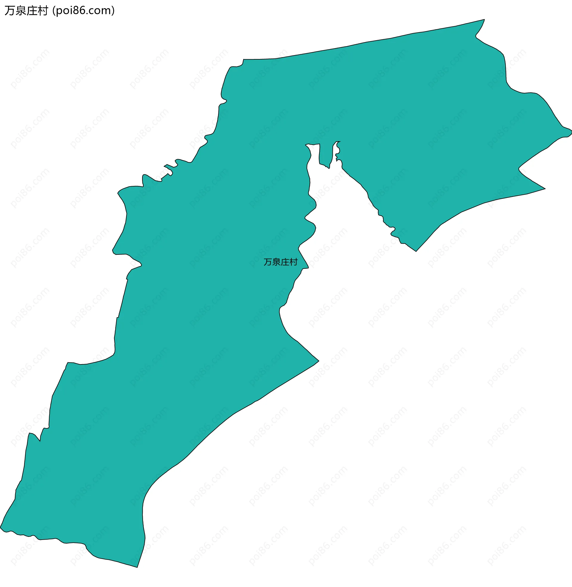 万泉庄村边界地图