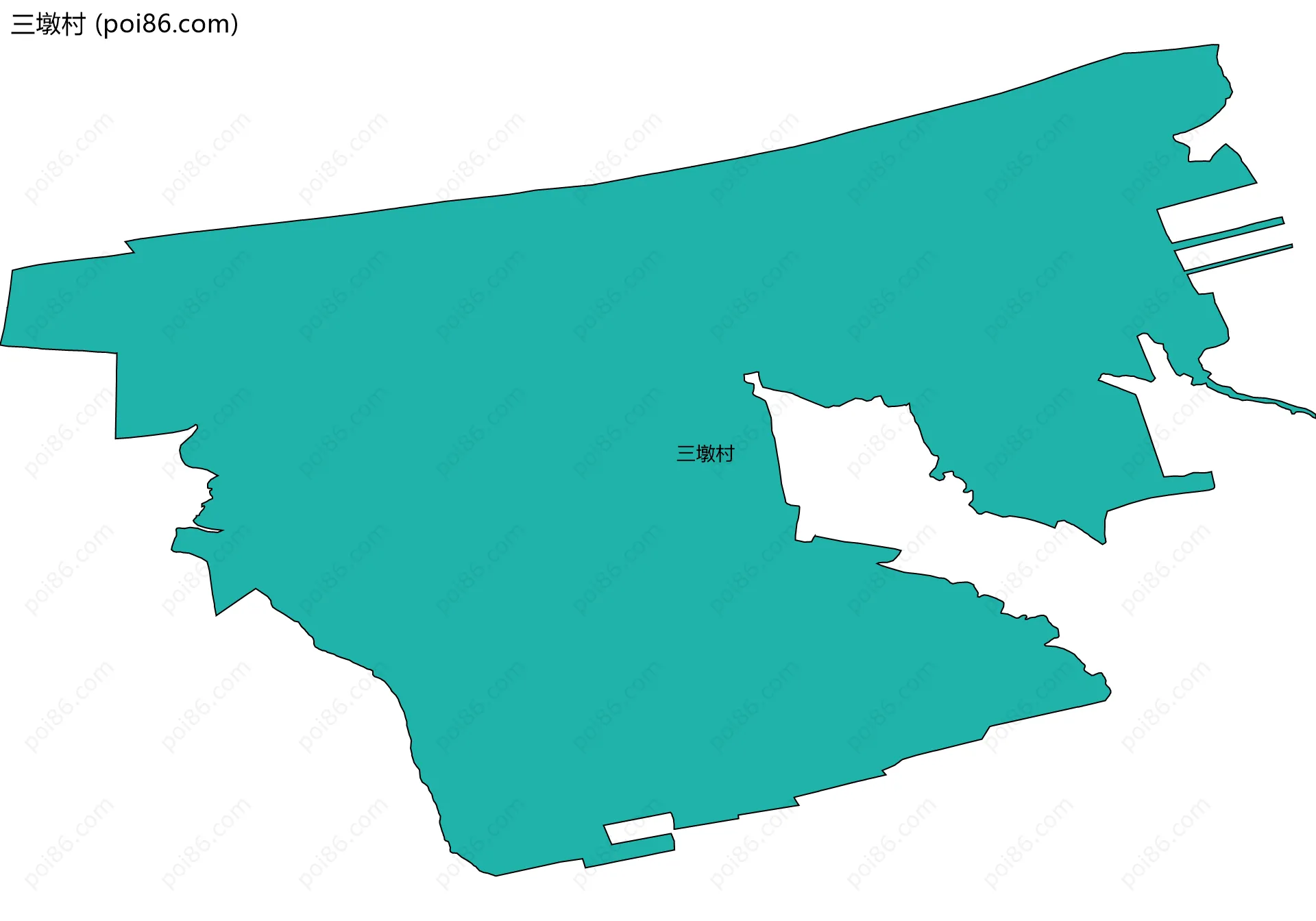 三墩村边界地图