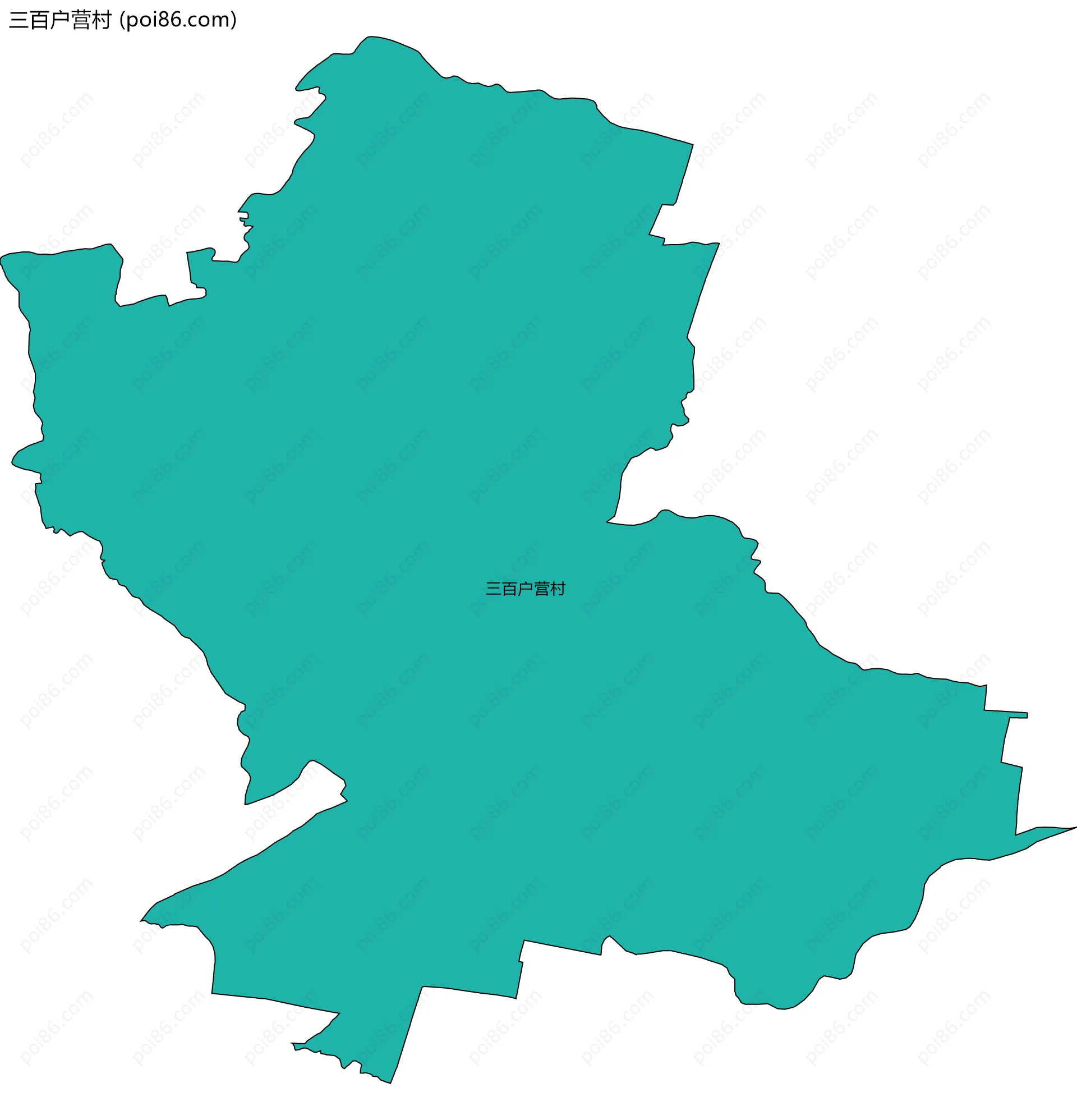 三百户营村边界地图