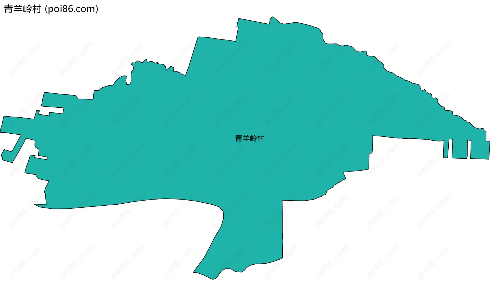 青羊岭村边界地图