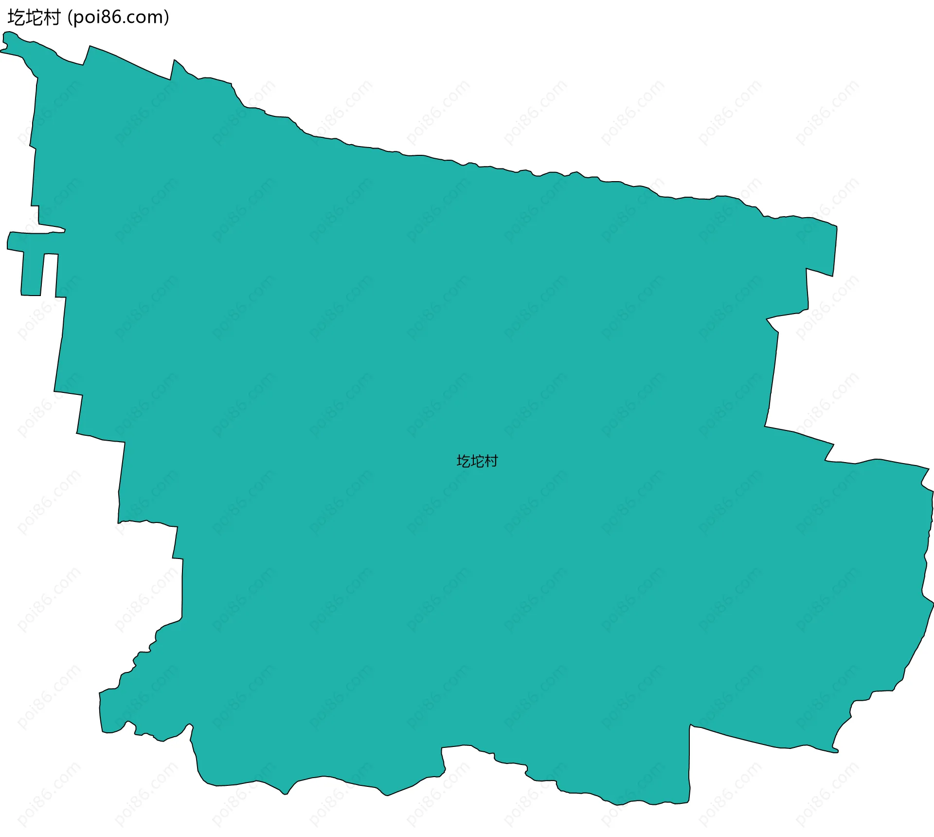 圪坨村边界地图