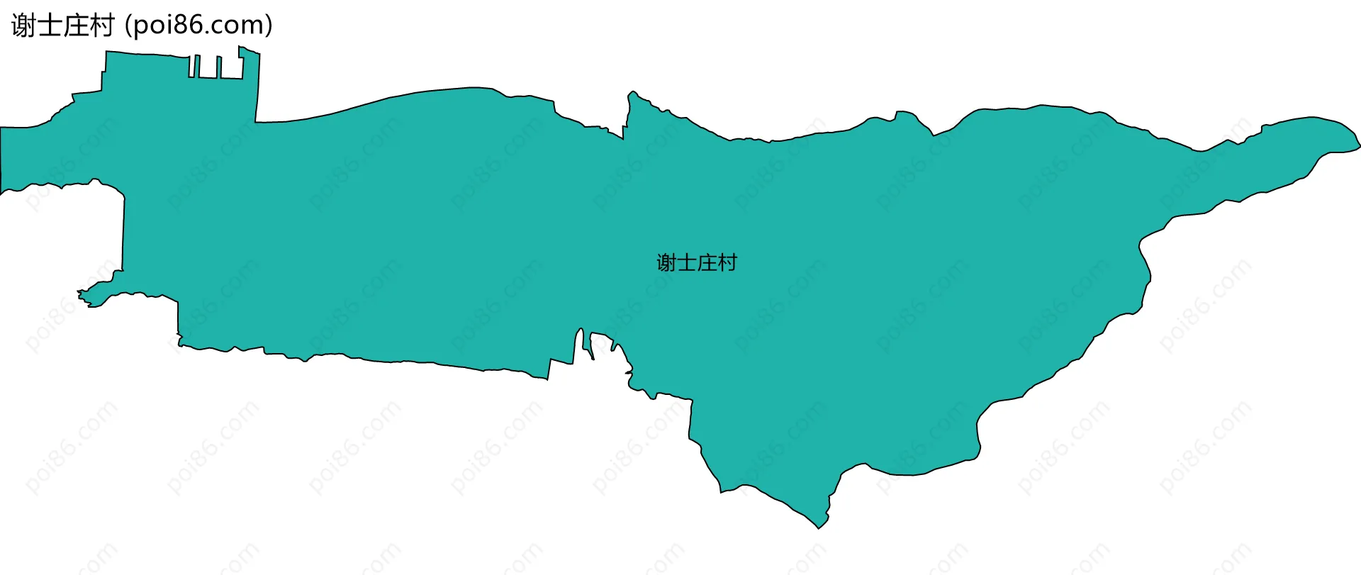 谢士庄村边界地图