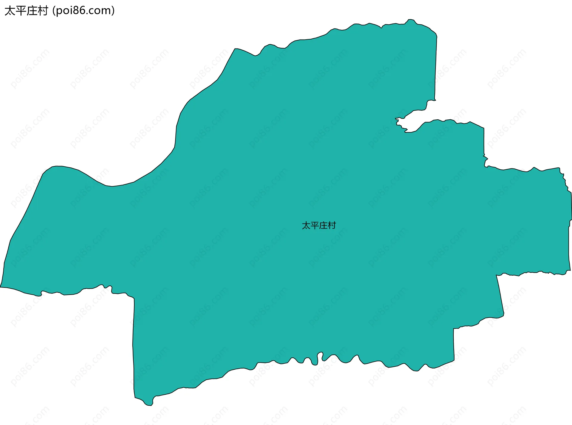 太平庄村边界地图