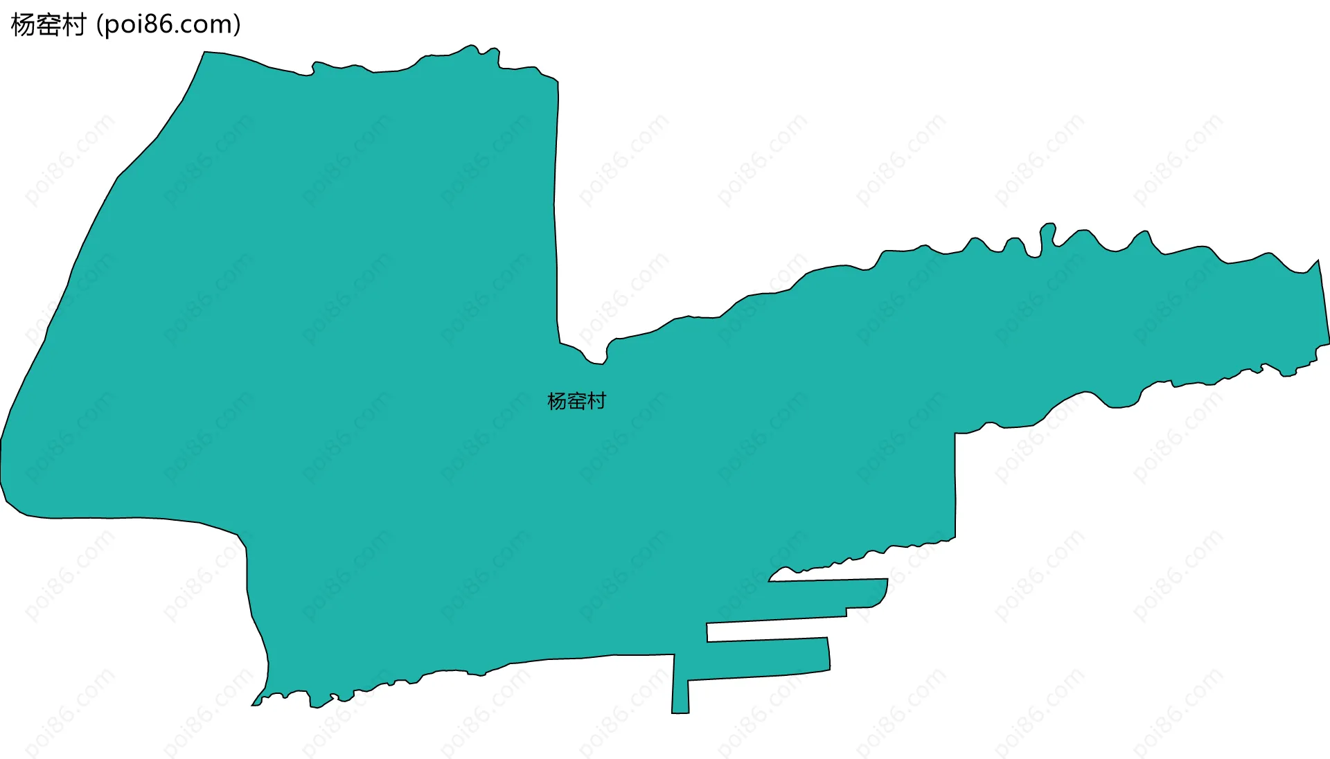 杨窑村边界地图