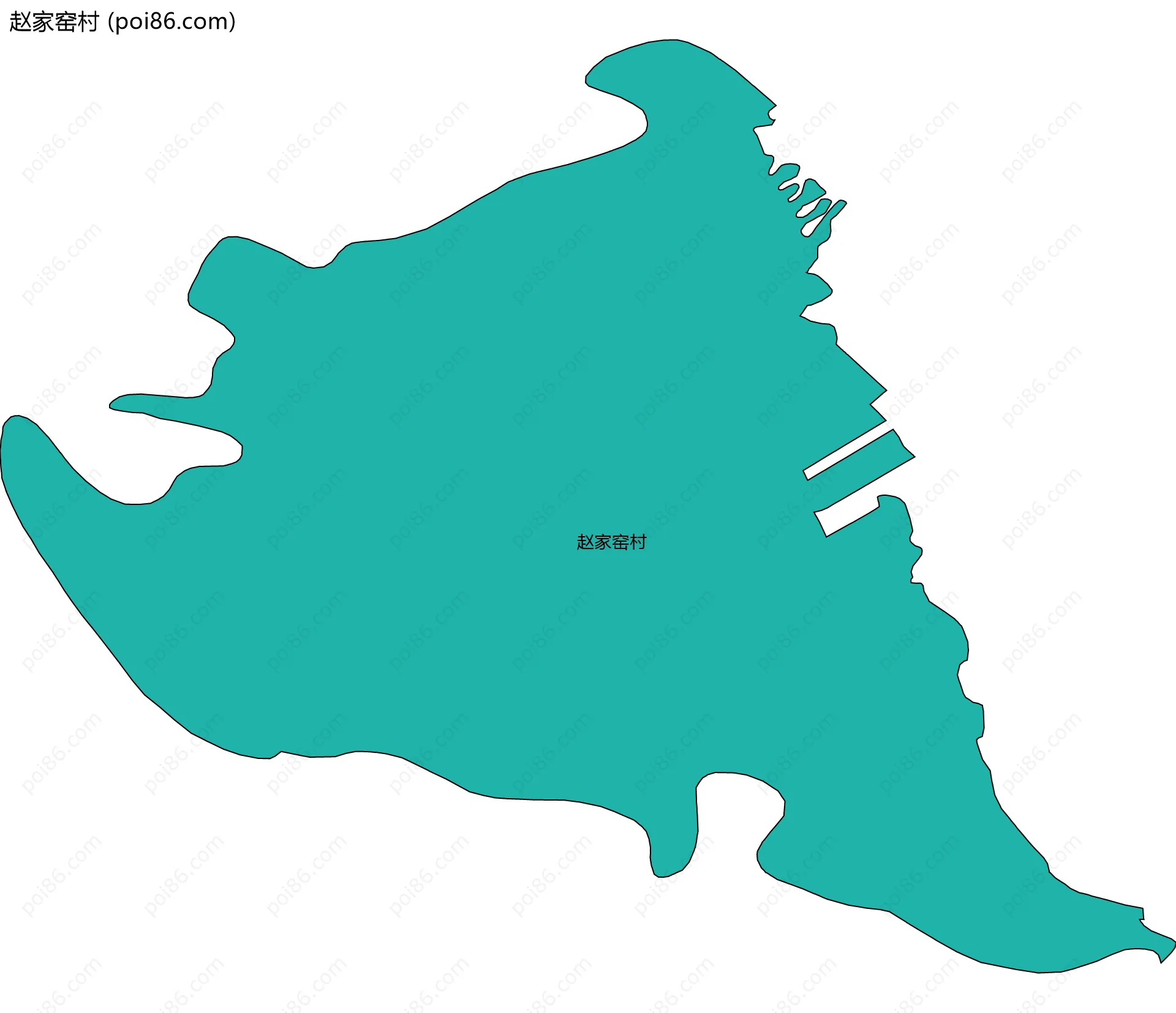 赵家窑村边界地图