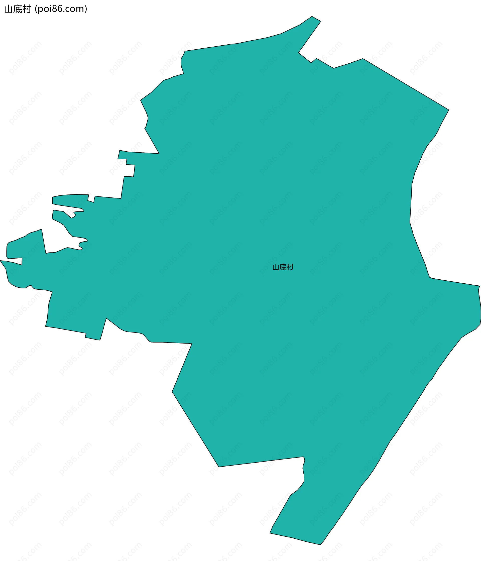 山底村边界地图