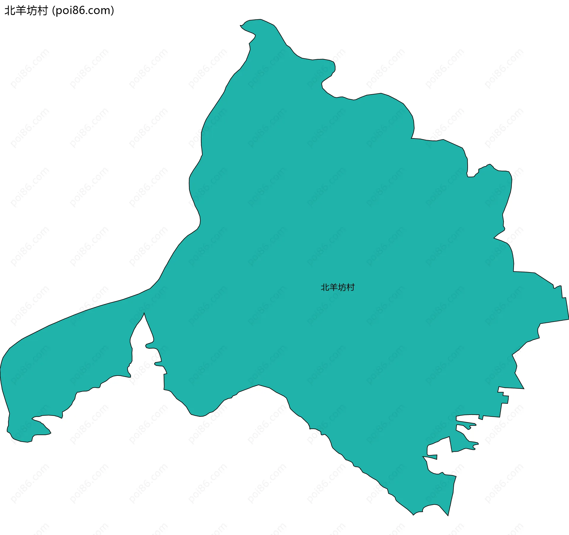北羊坊村边界地图