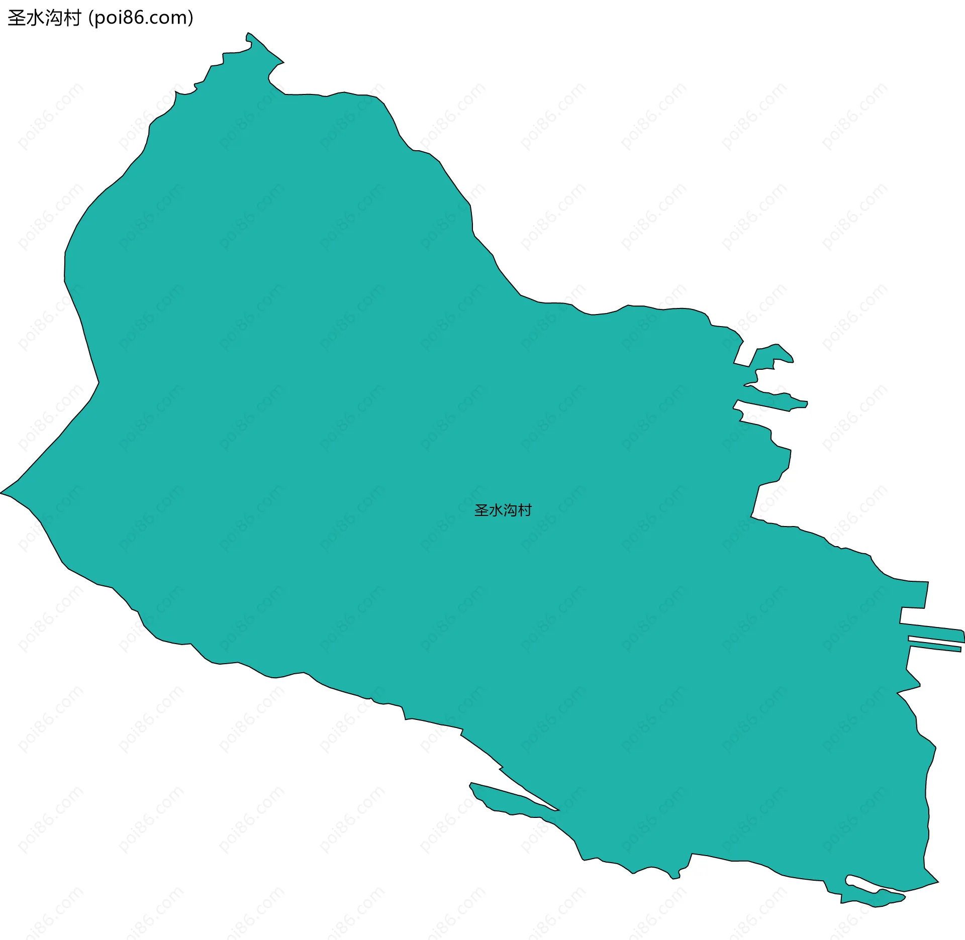 圣水沟村边界地图