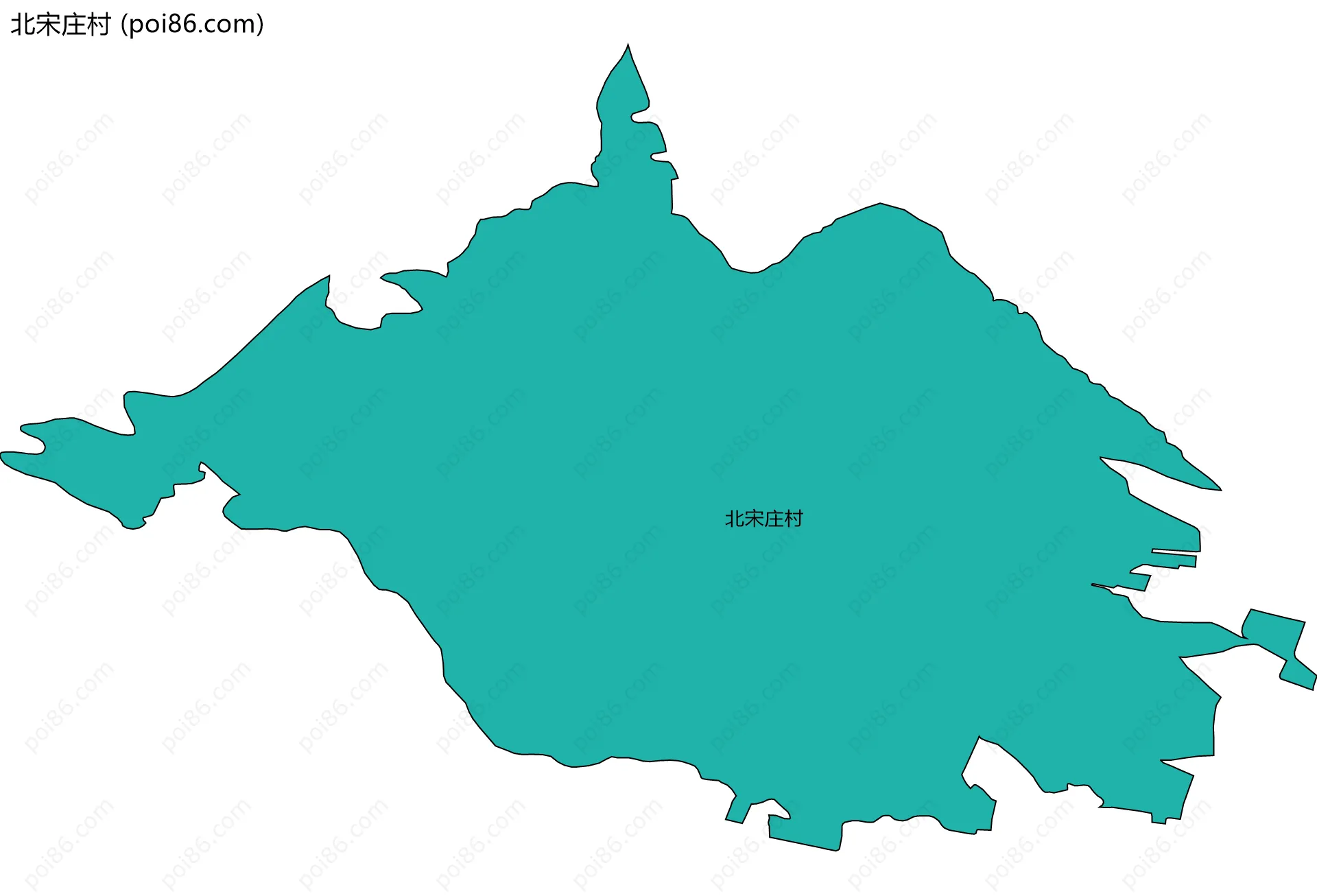 北宋庄村边界地图