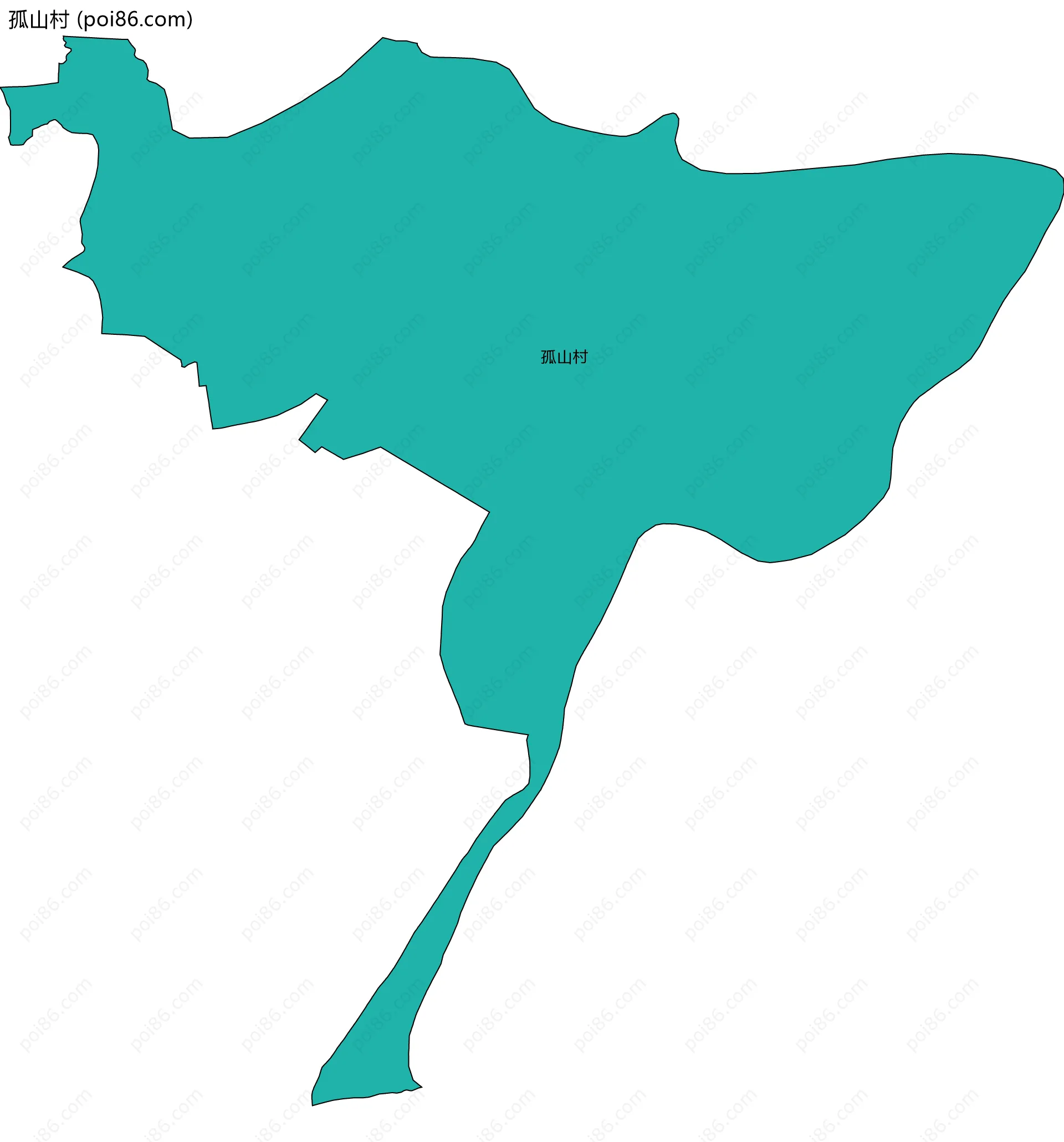 孤山村边界地图