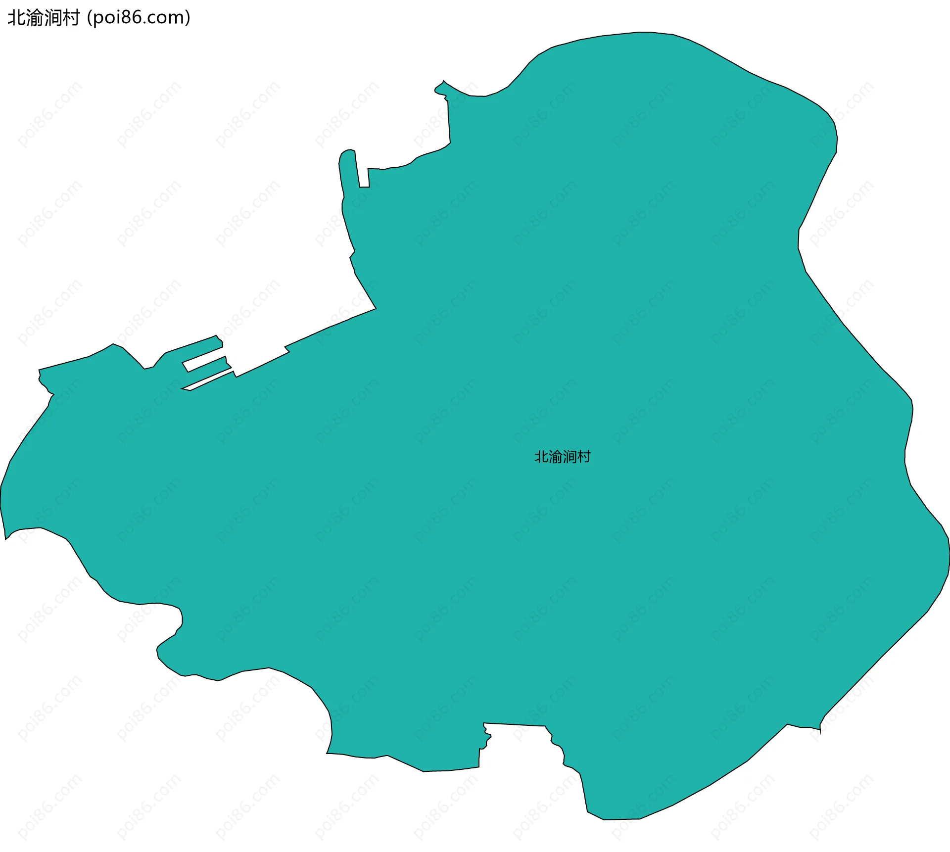 北渝涧村边界地图