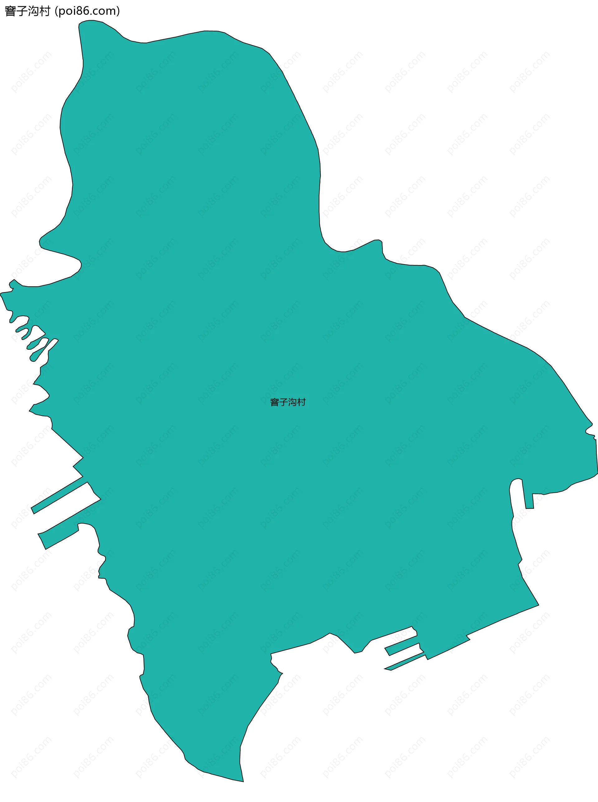 窨子沟村边界地图