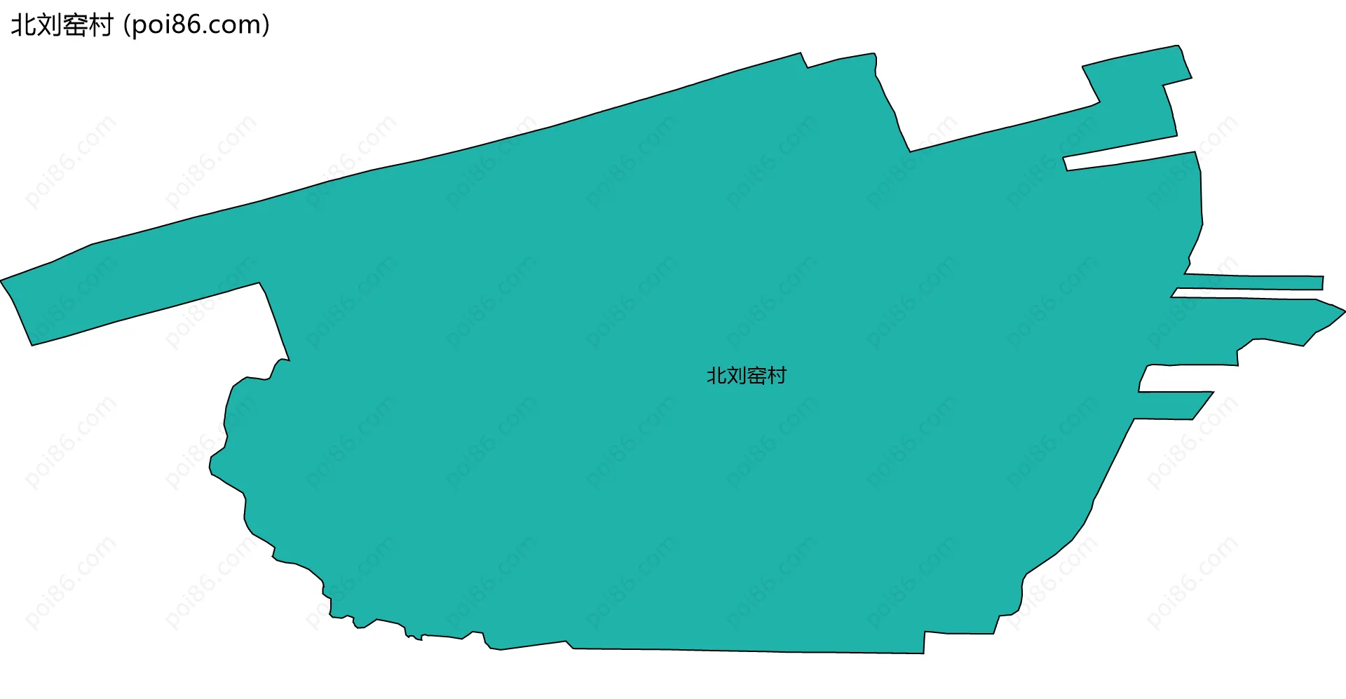 北刘窑村边界地图