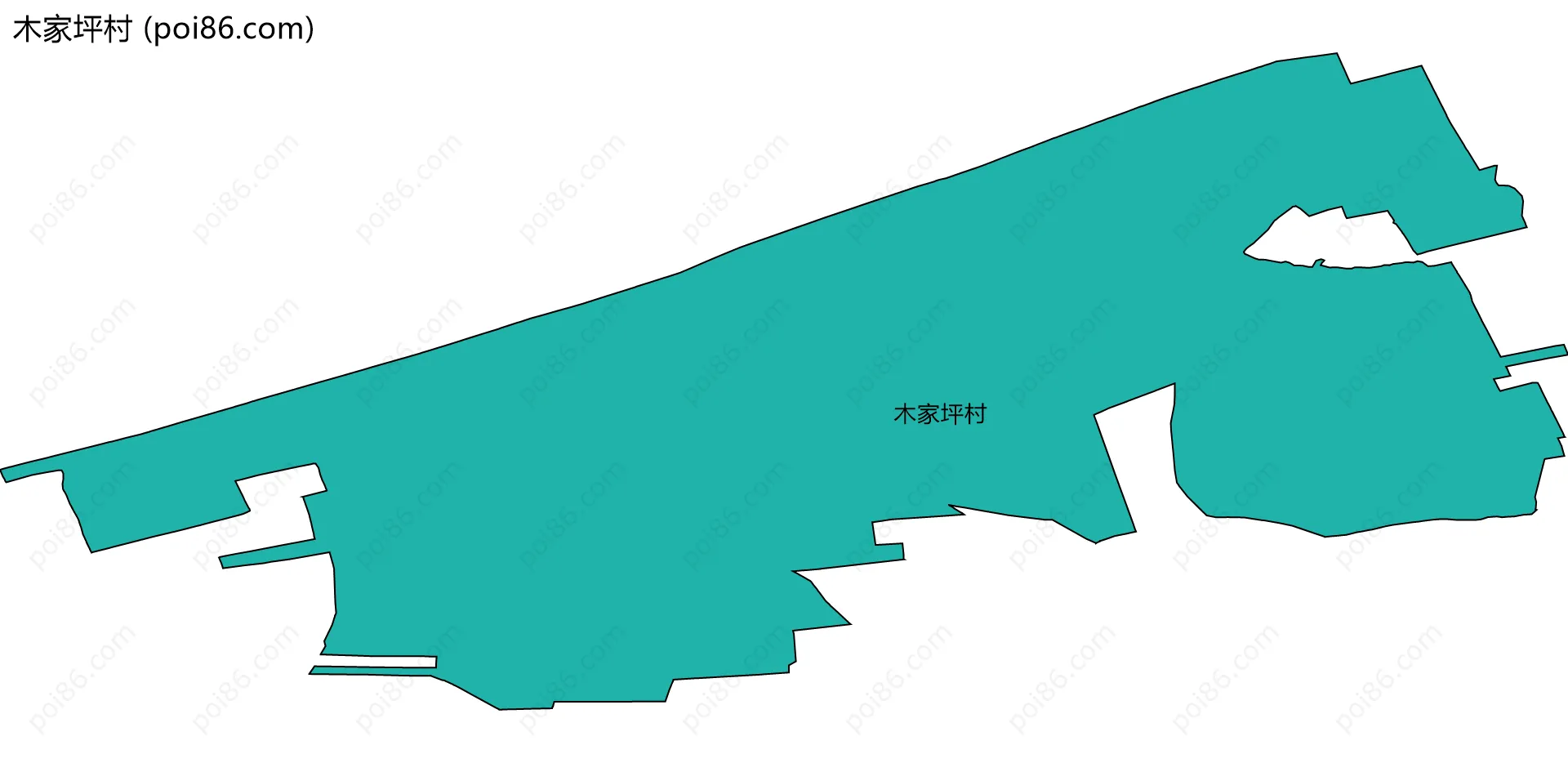 木家坪村边界地图