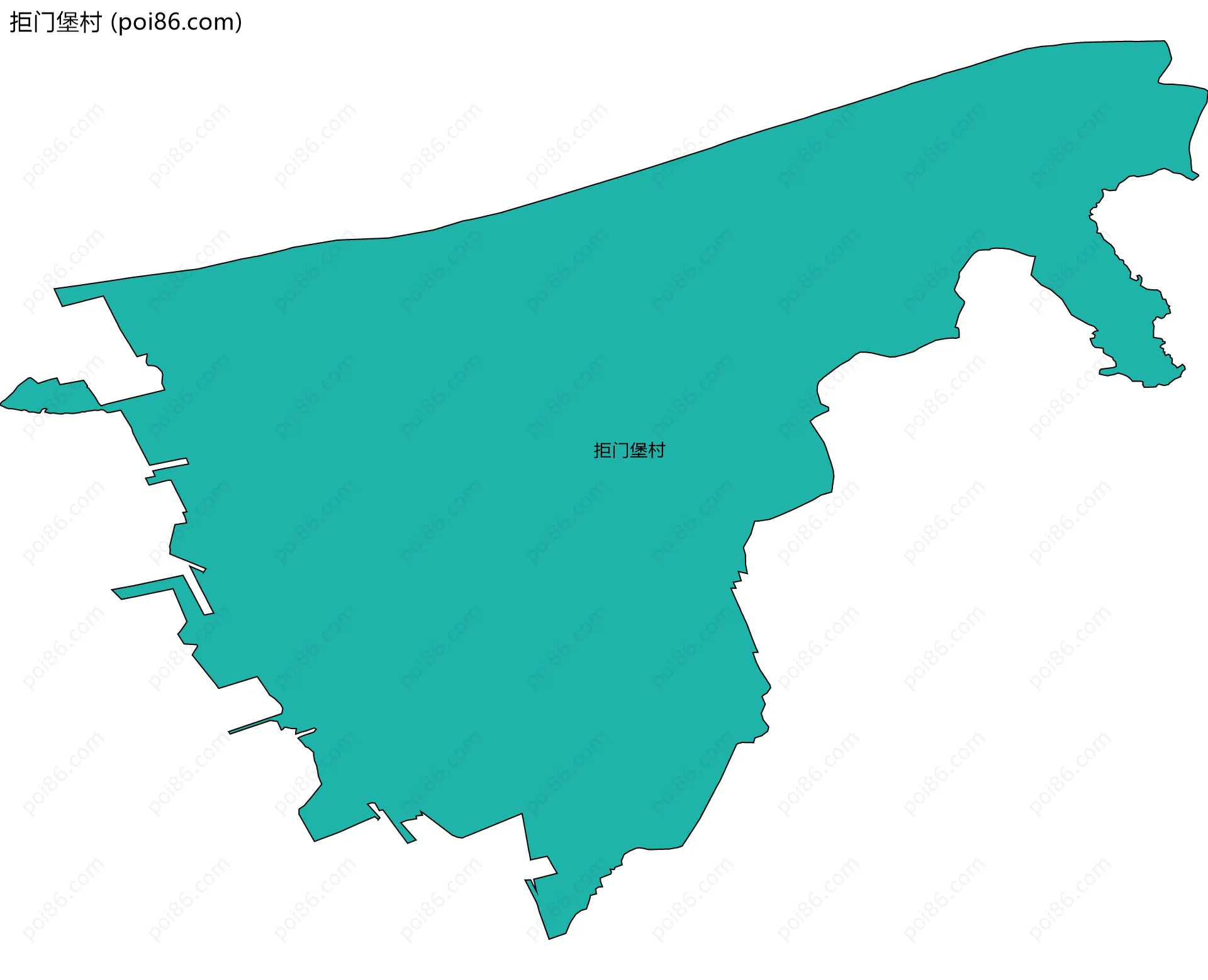 拒门堡村边界地图