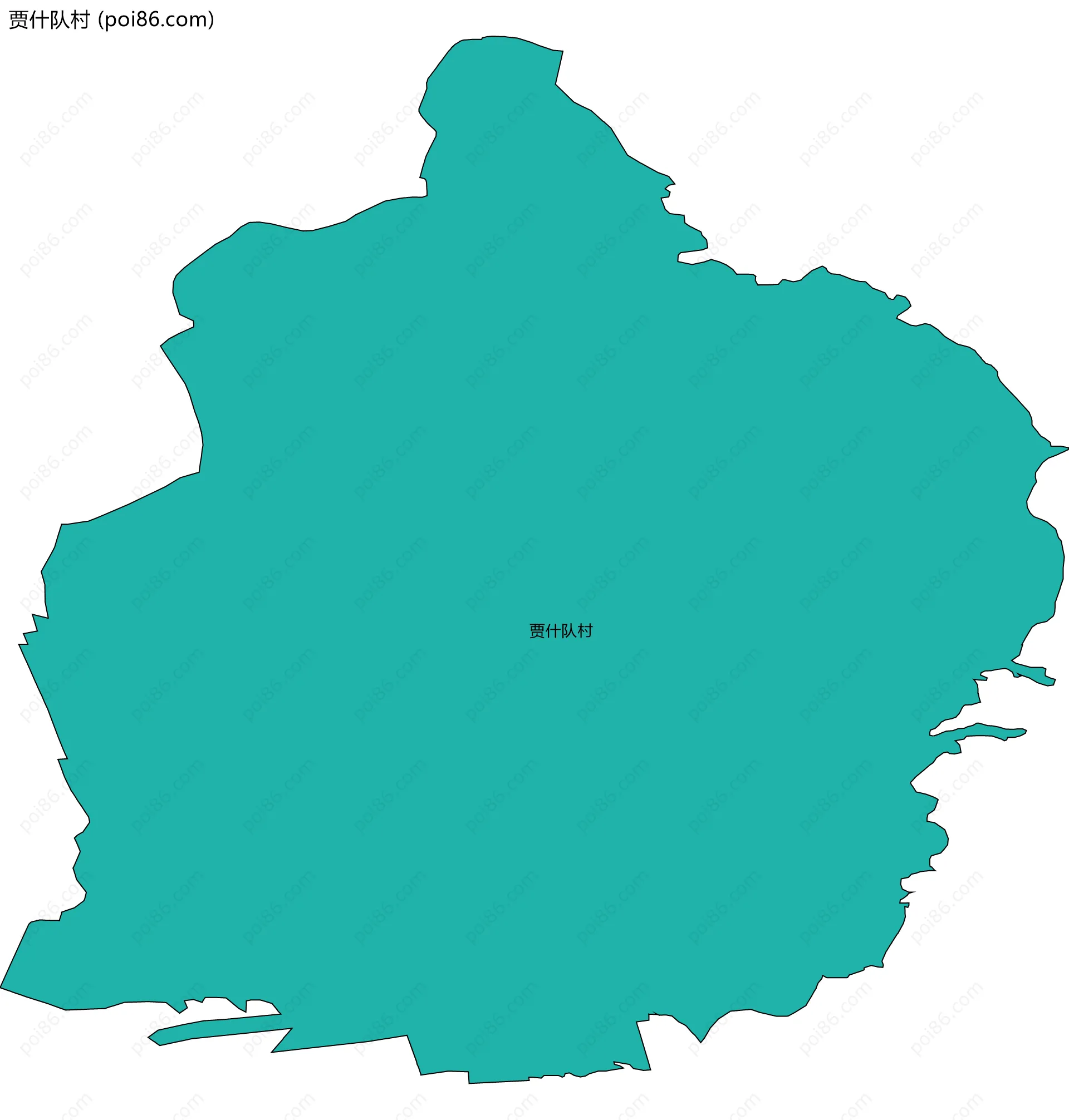 贾什队村边界地图