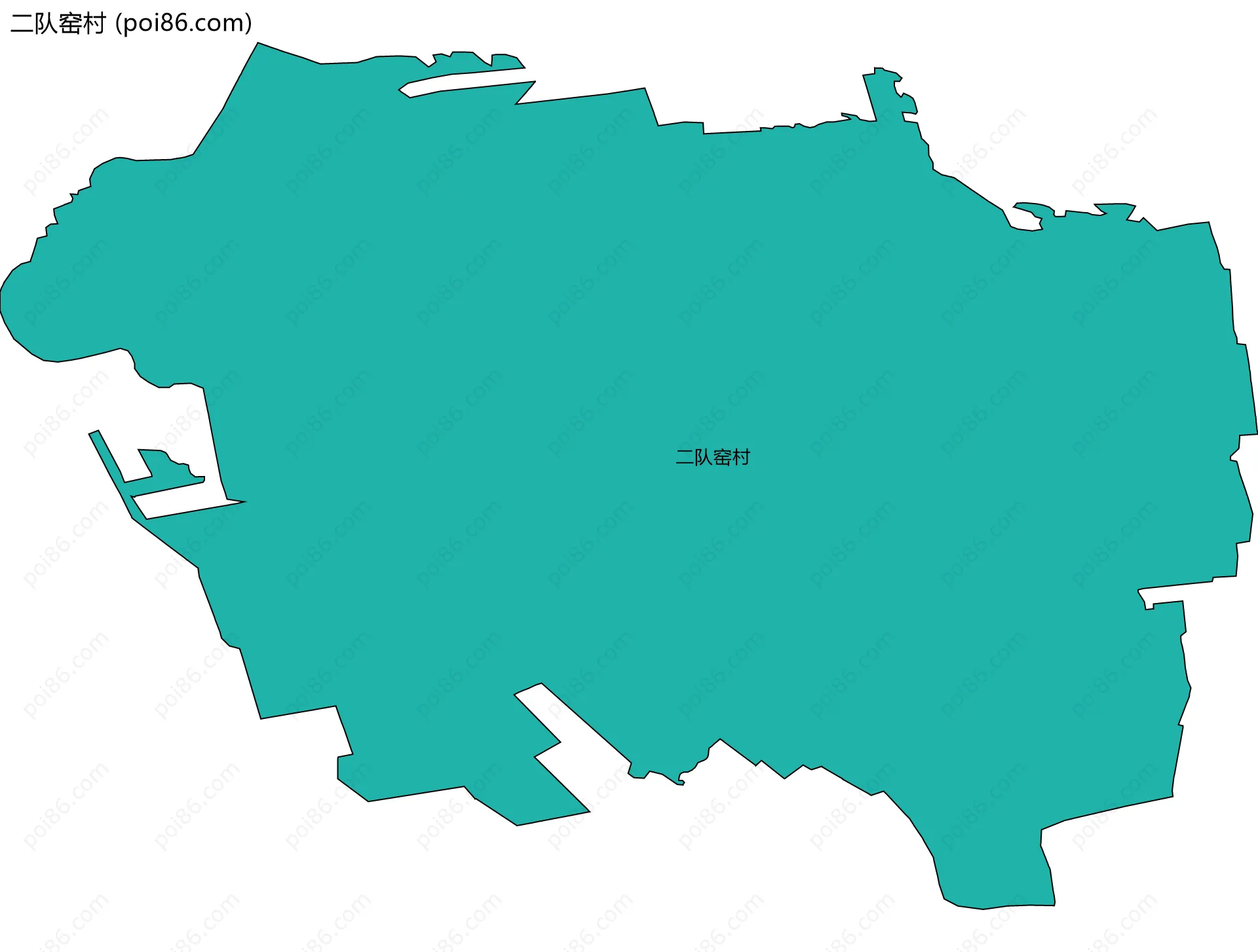 二队窑村边界地图