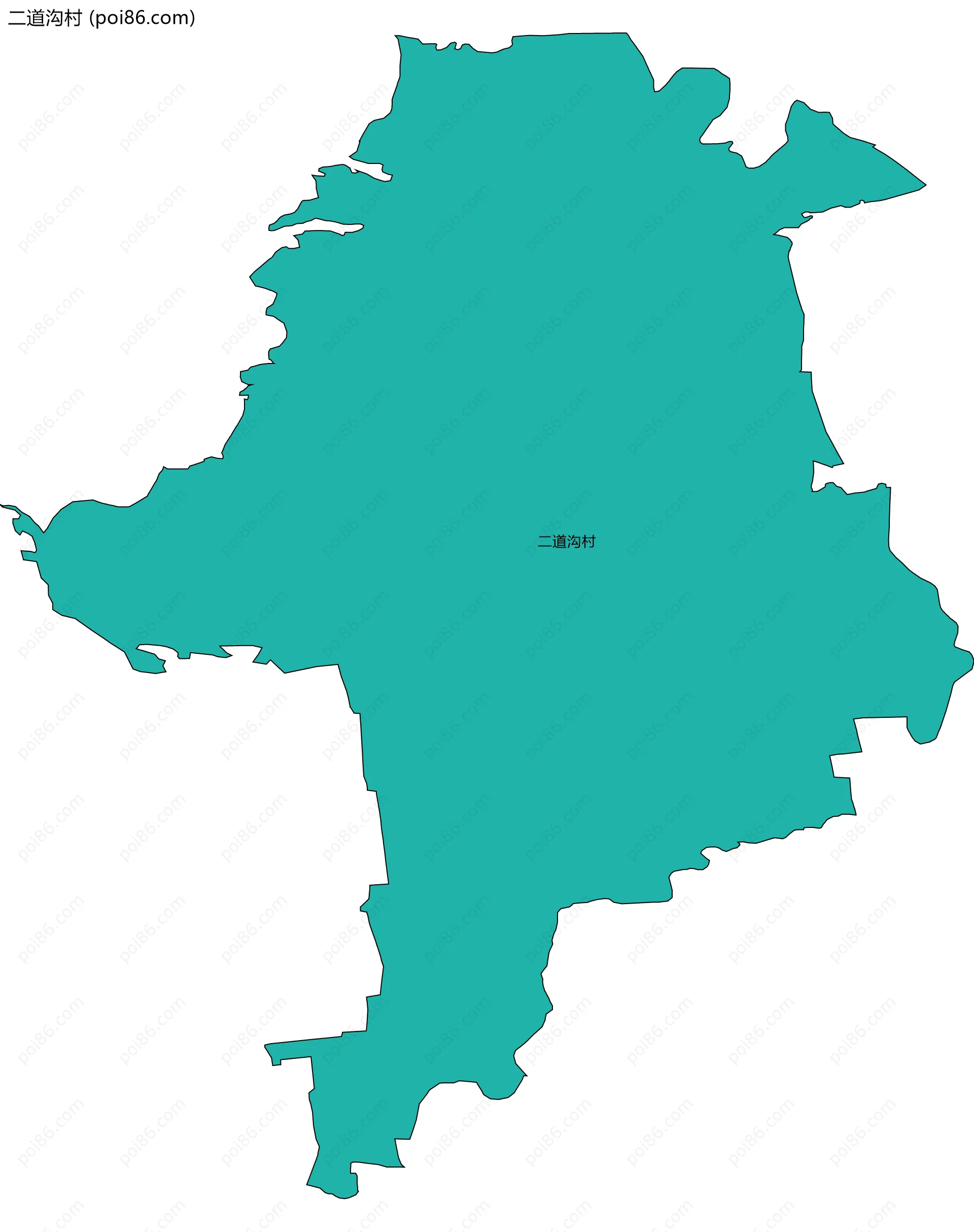 二道沟村边界地图