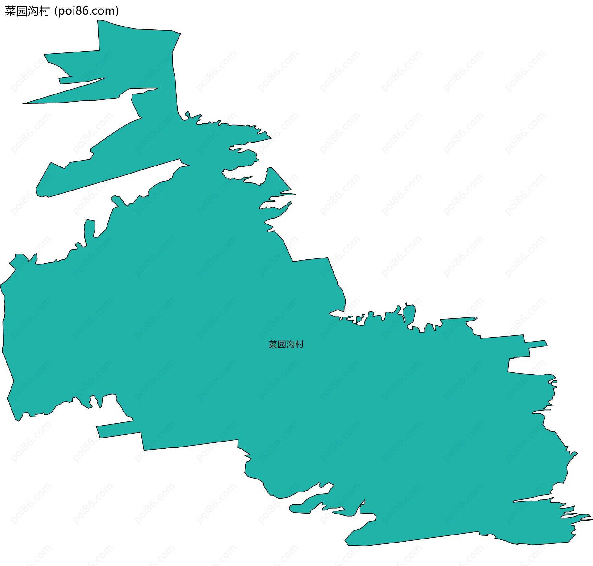 菜园沟村边界地图