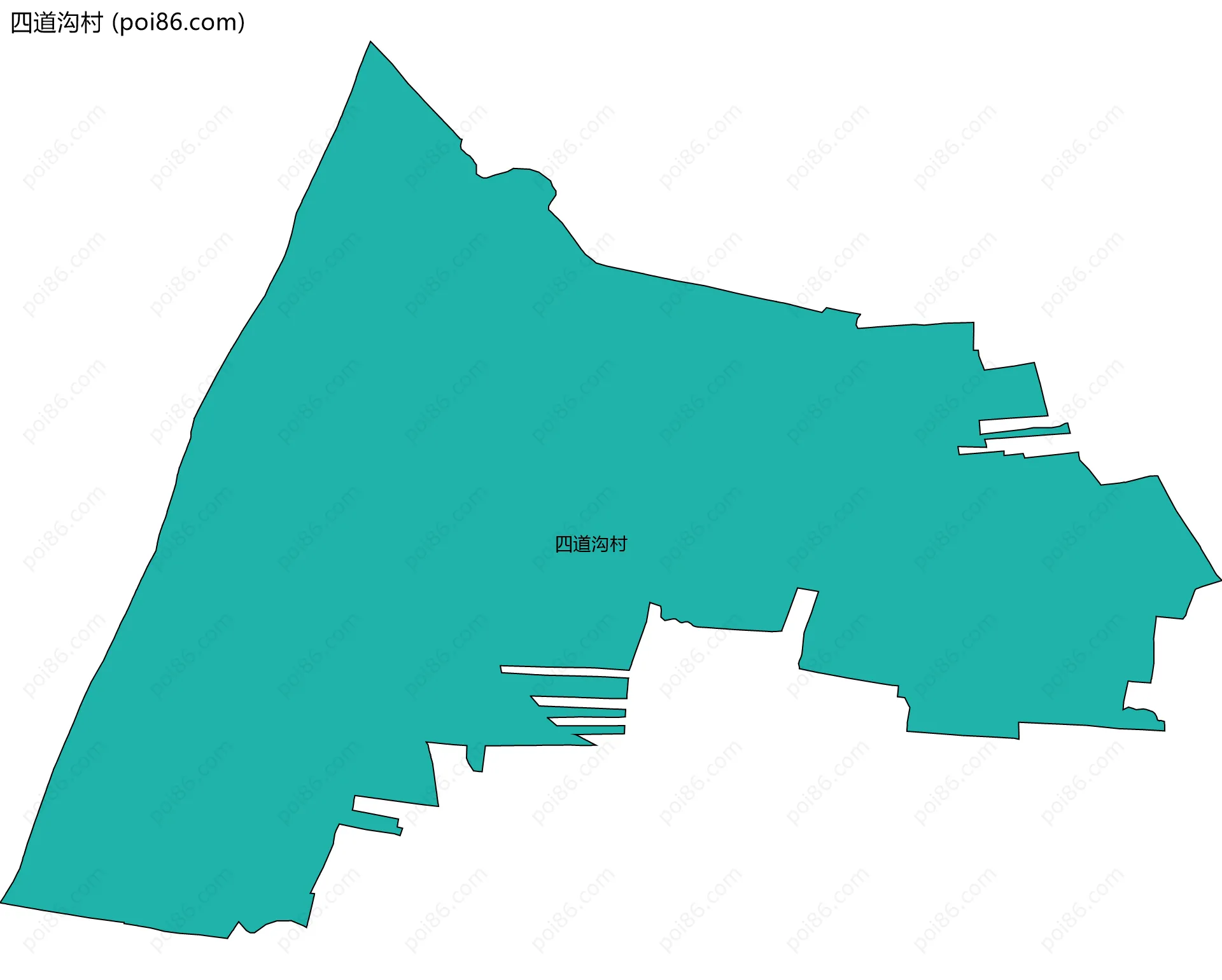 四道沟村边界地图