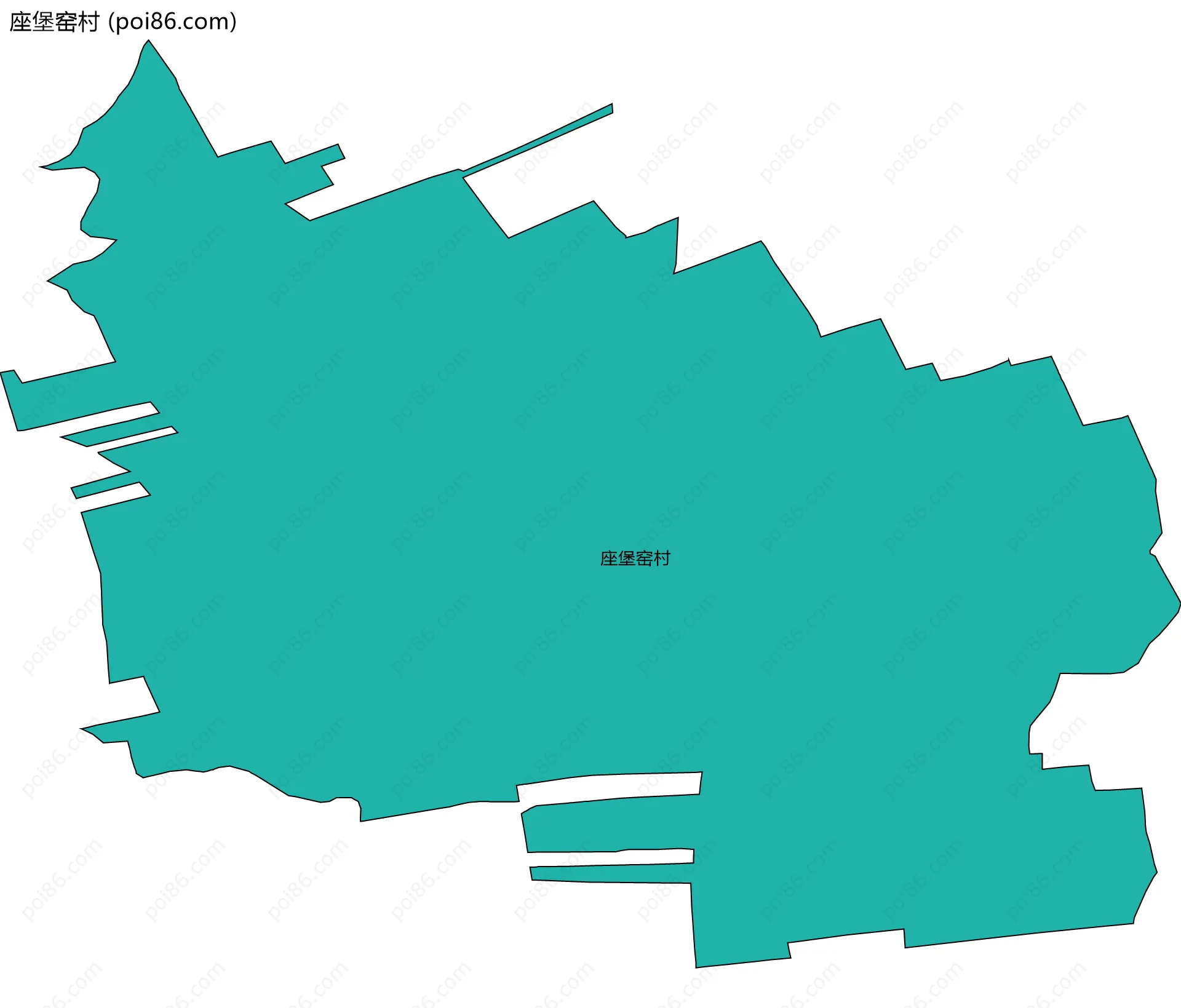 座堡窑村边界地图
