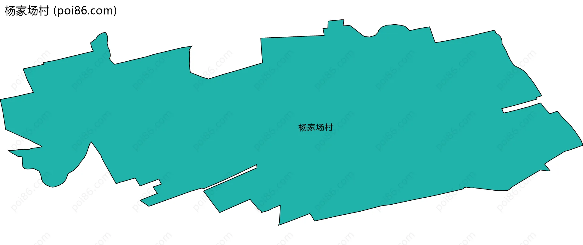 杨家场村边界地图