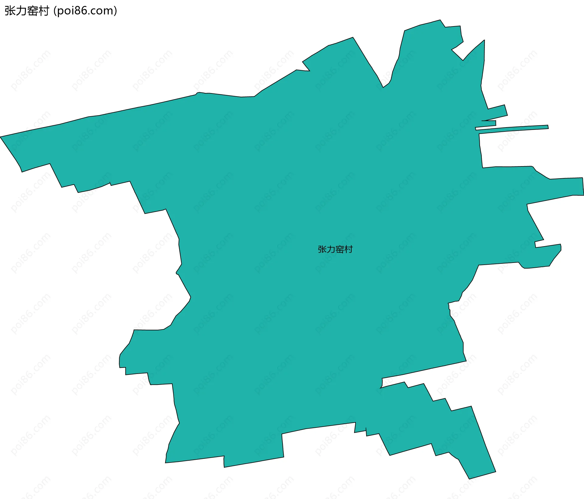 张力窑村边界地图
