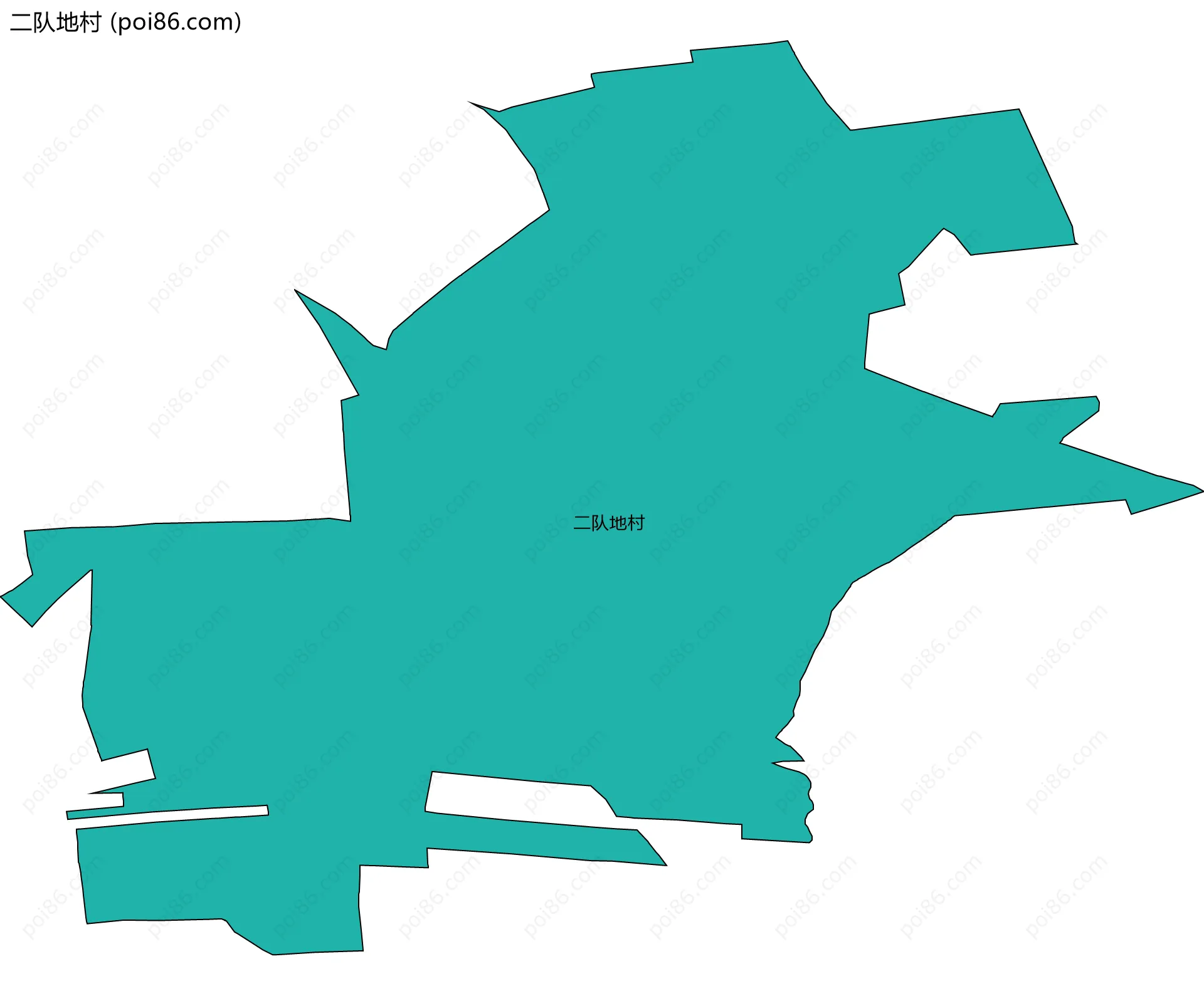 二队地村边界地图