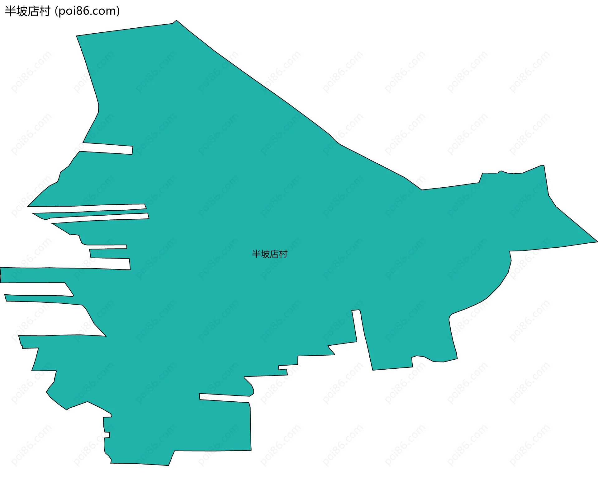 半坡店村边界地图