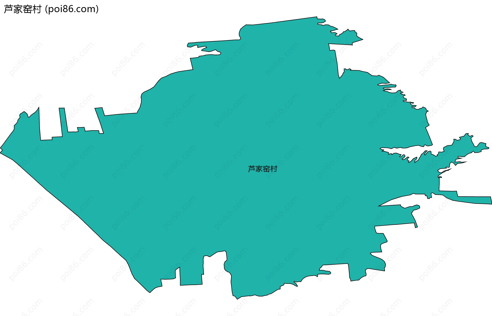 芦家窑村边界地图