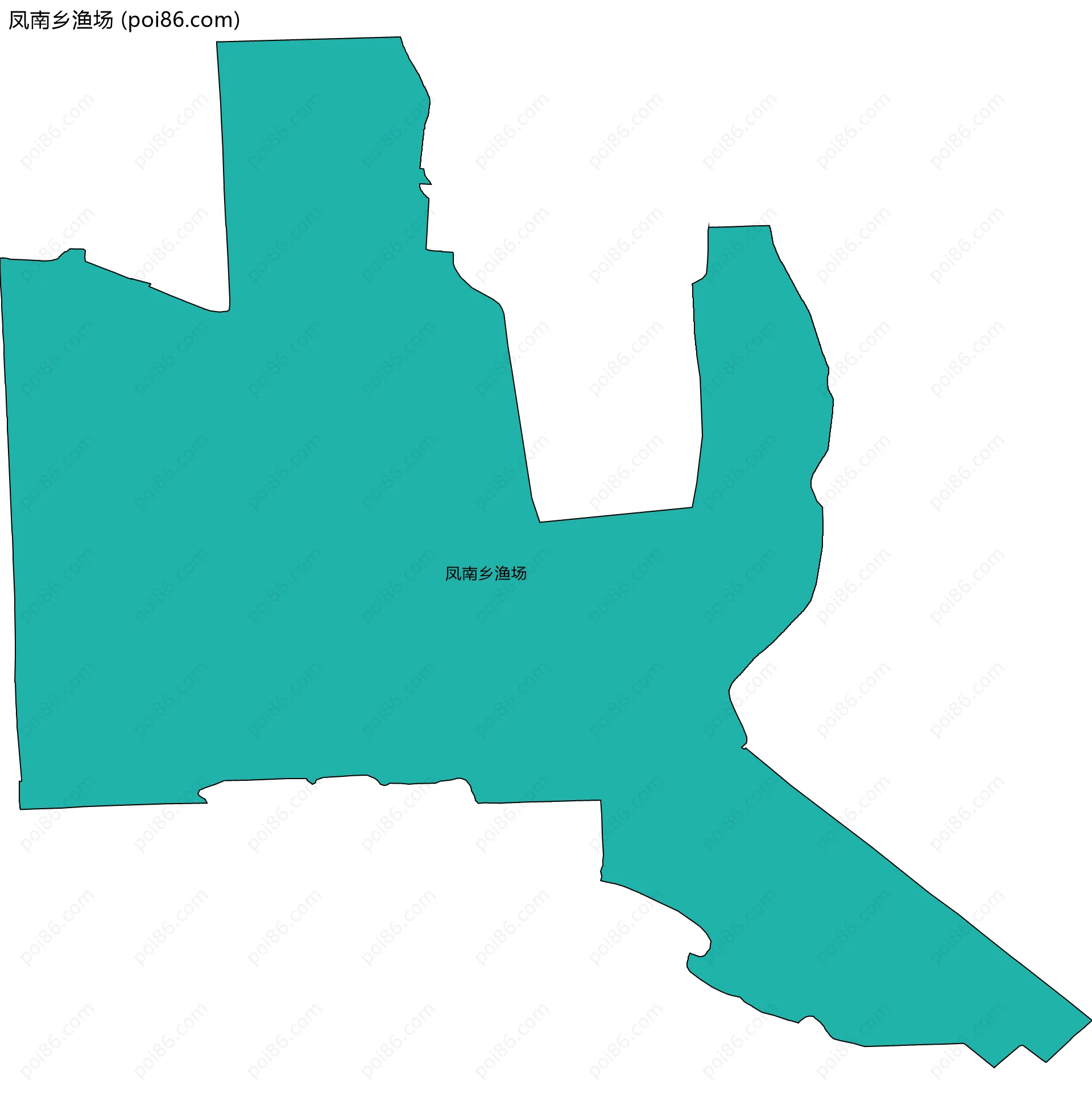 凤南乡渔场边界地图