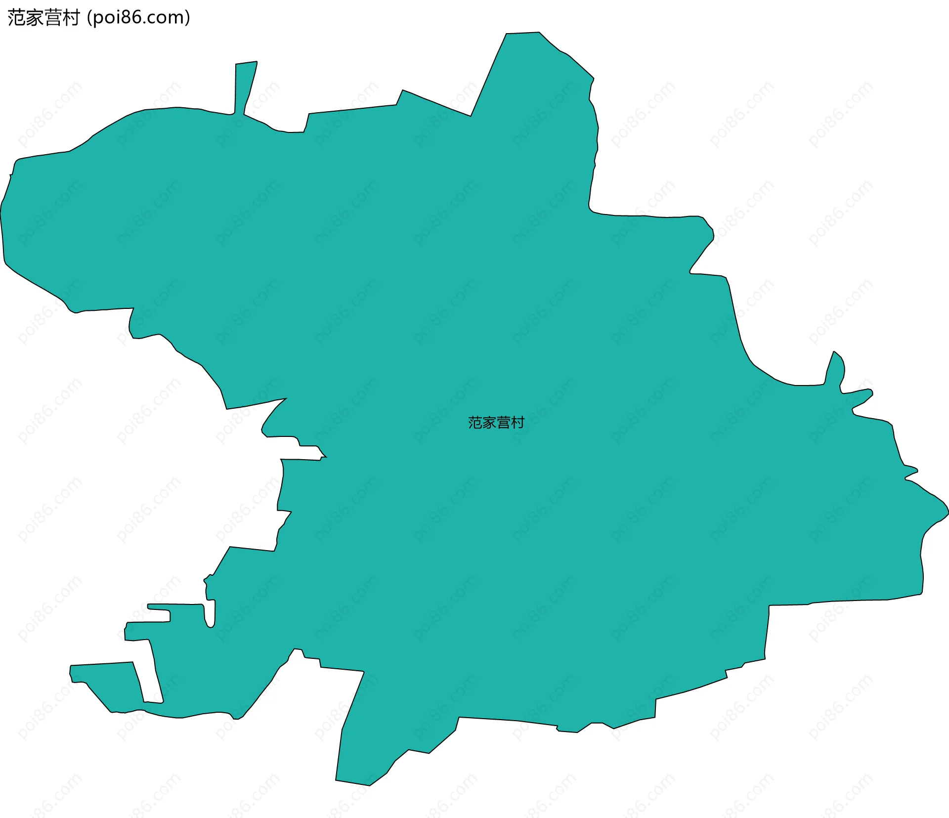 范家营村边界地图