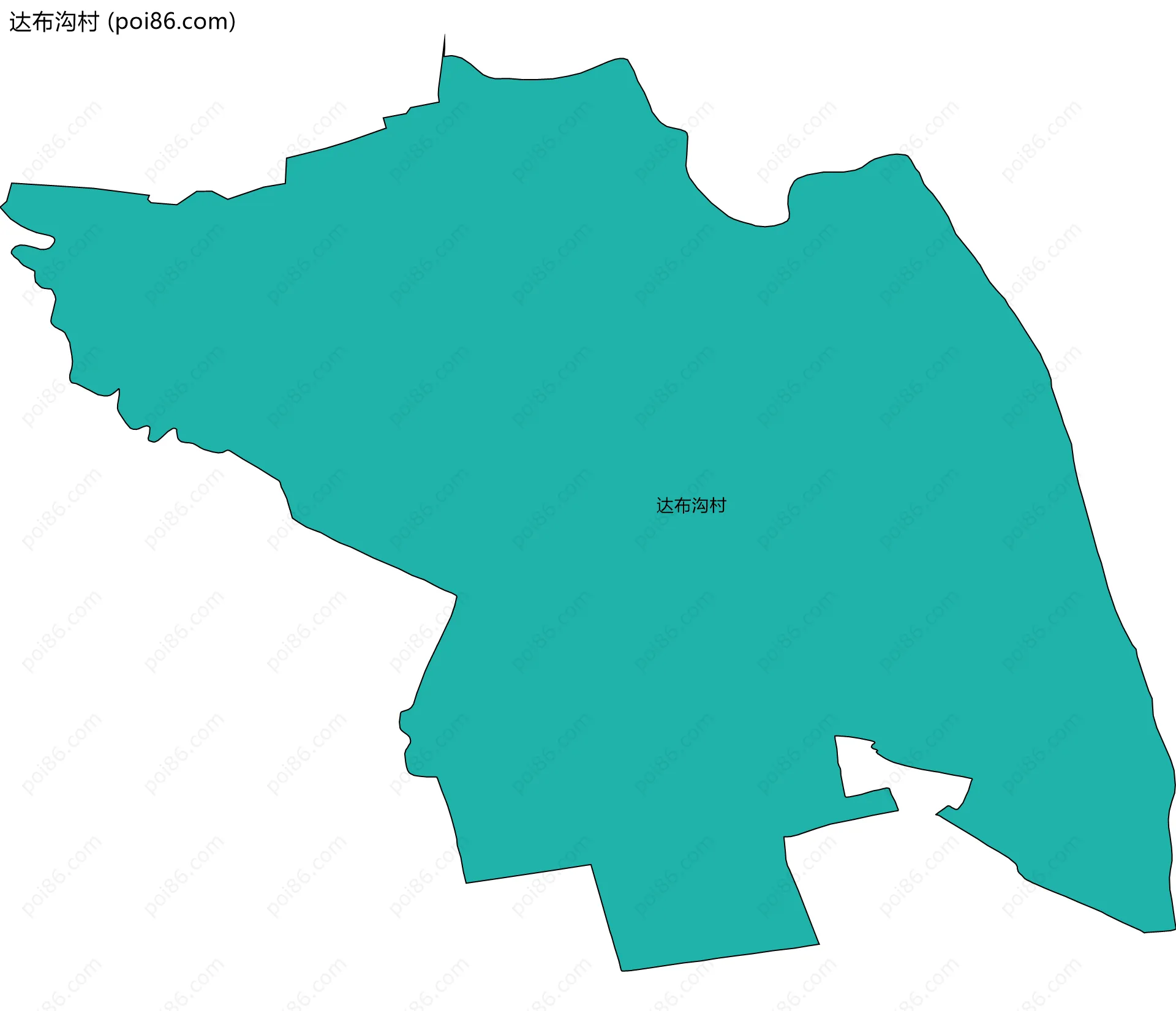 达布沟村边界地图
