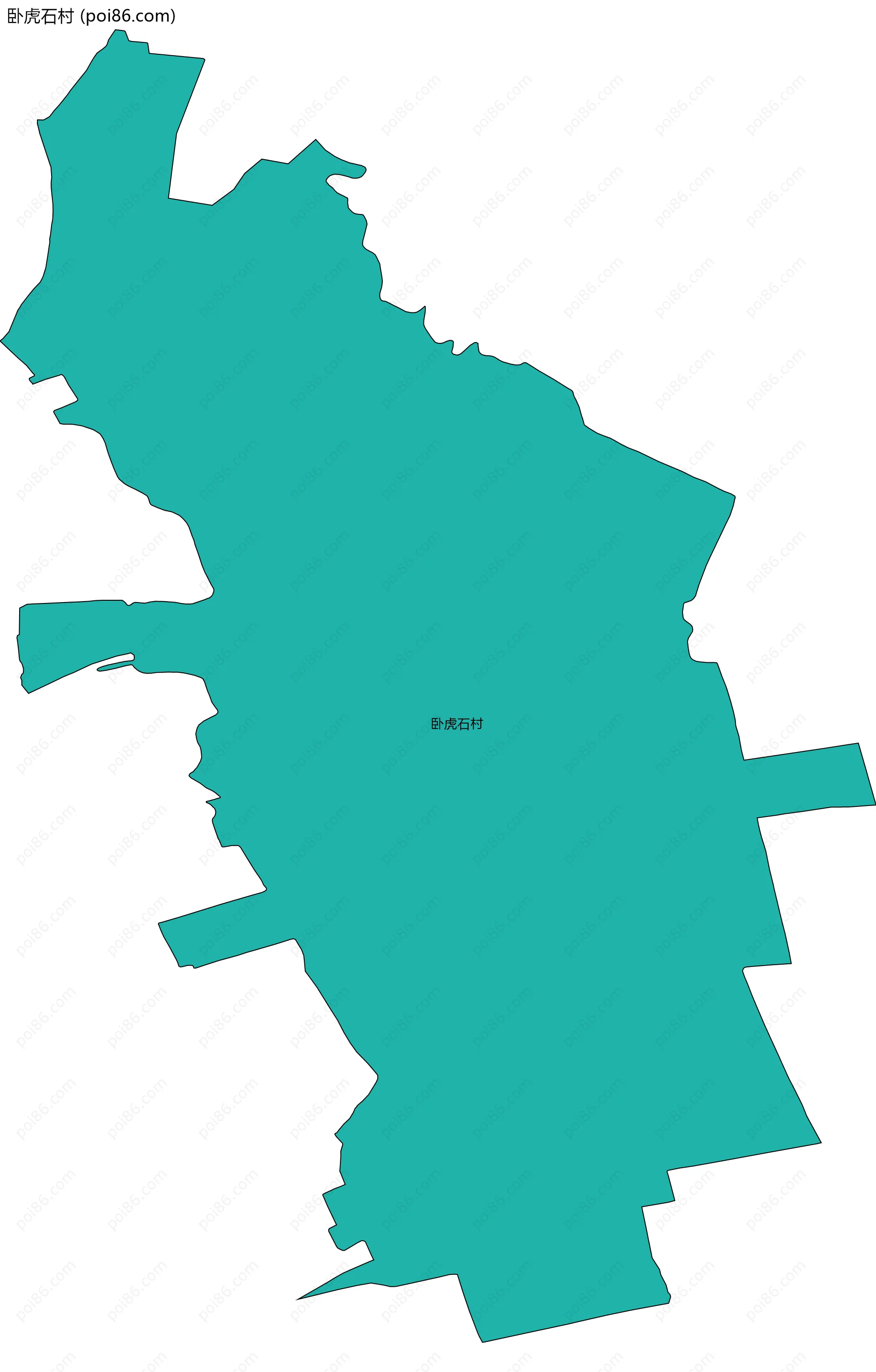 卧虎石村边界地图